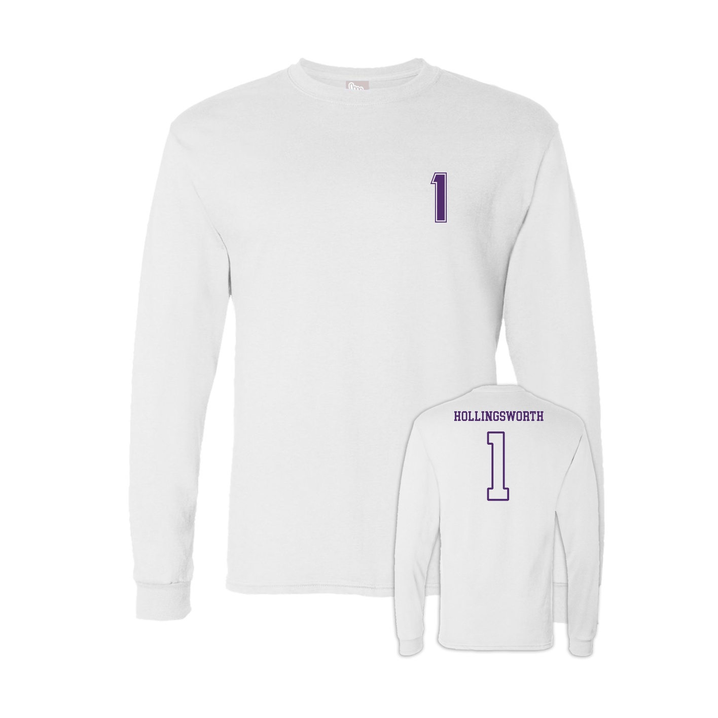 Long Sleeve Tee — Chest Back in White