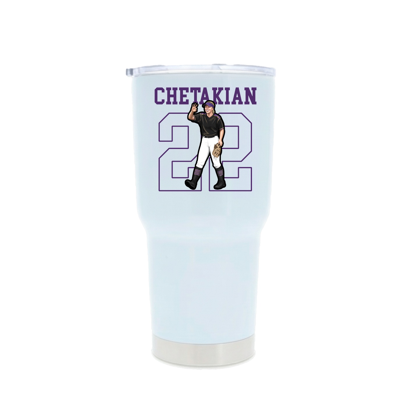 30oz Stainless Steel Tumbler — Shirsey in White