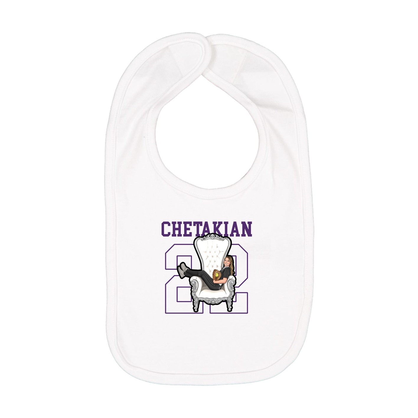 Infant Bib — Shirsey in White