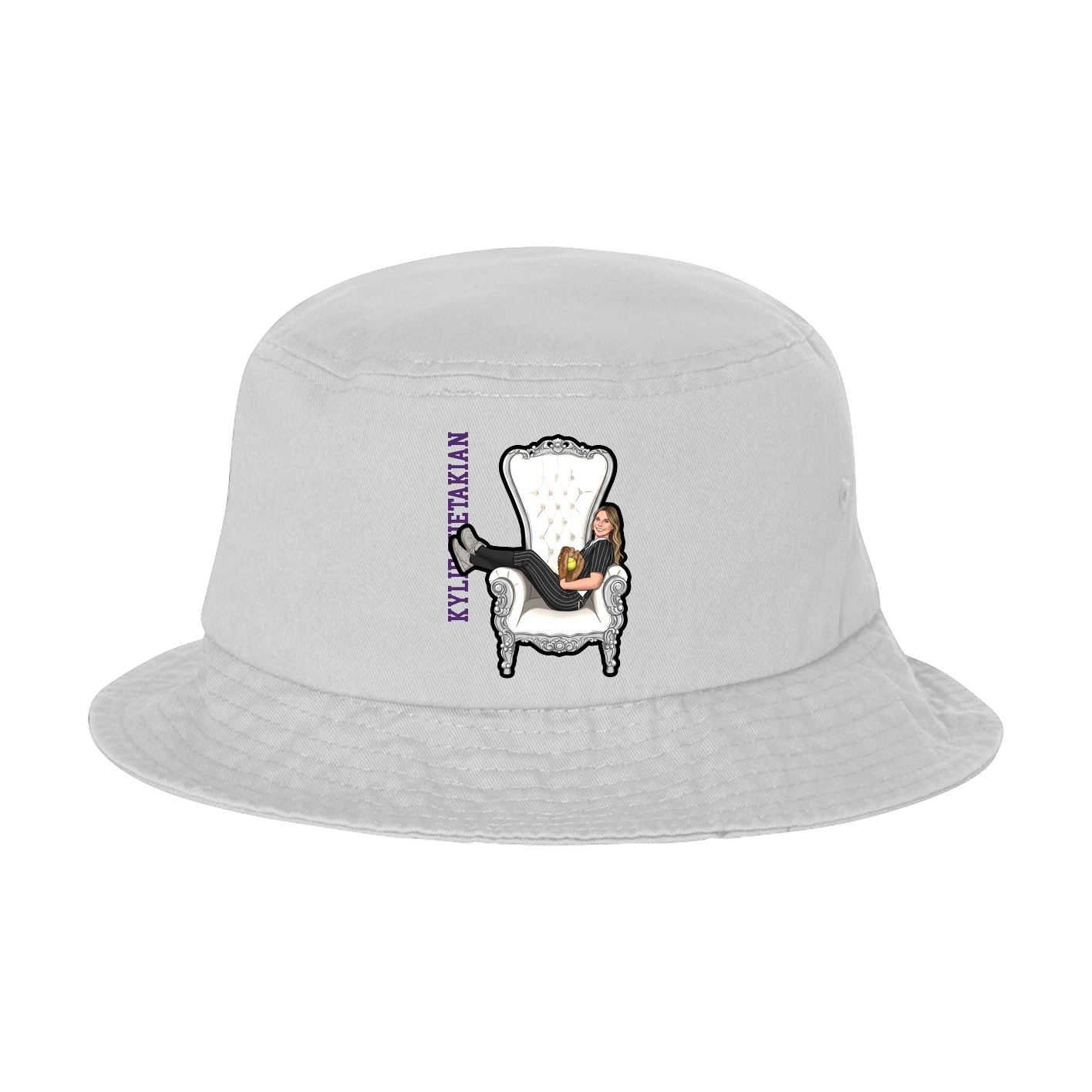 Bucket Cap — Name Vertical in White
