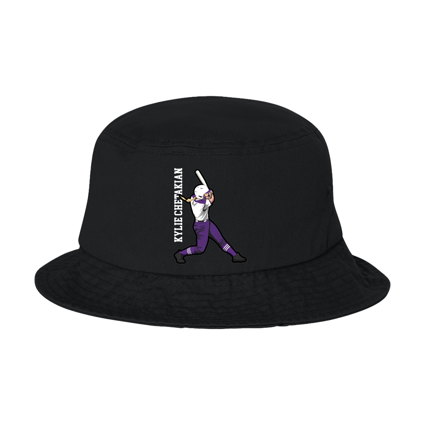 Bucket Cap — Name Vertical in Black