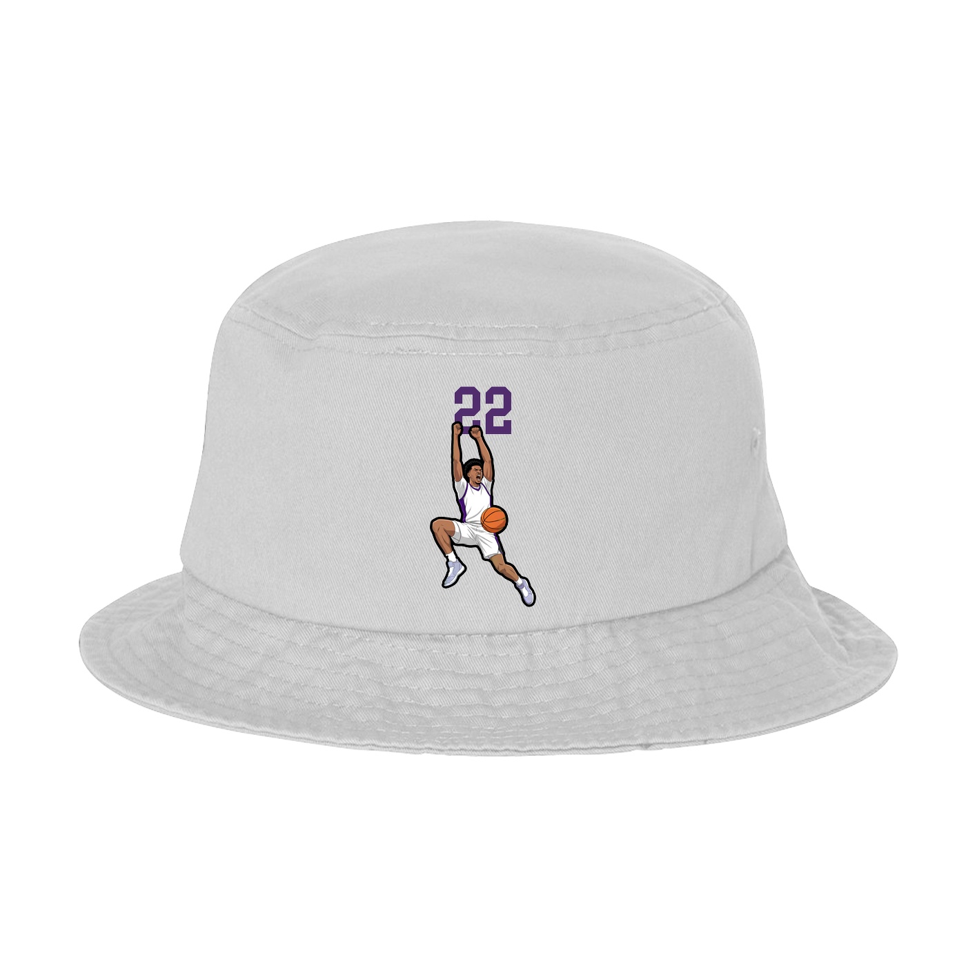 Bucket Cap — Number Top in White