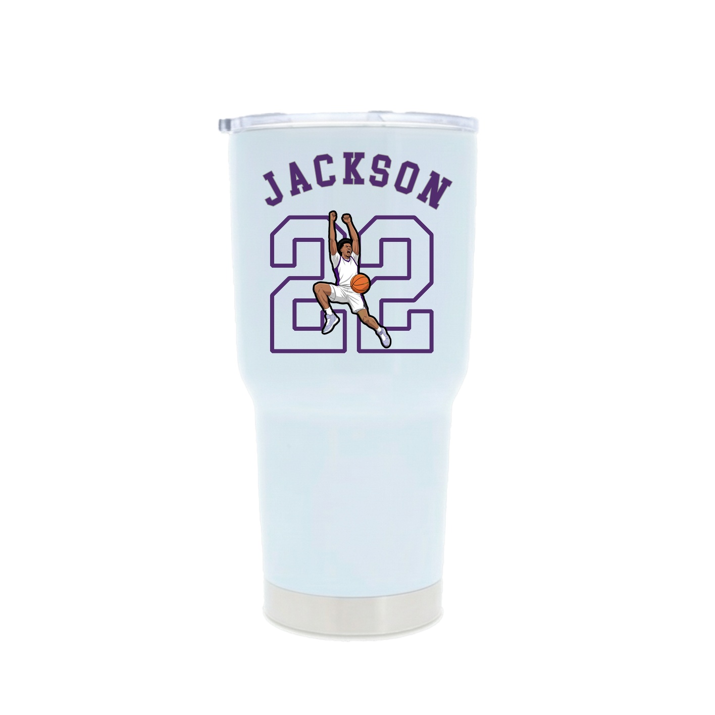 30oz Stainless Steel Tumbler — Shirsey Arch in White