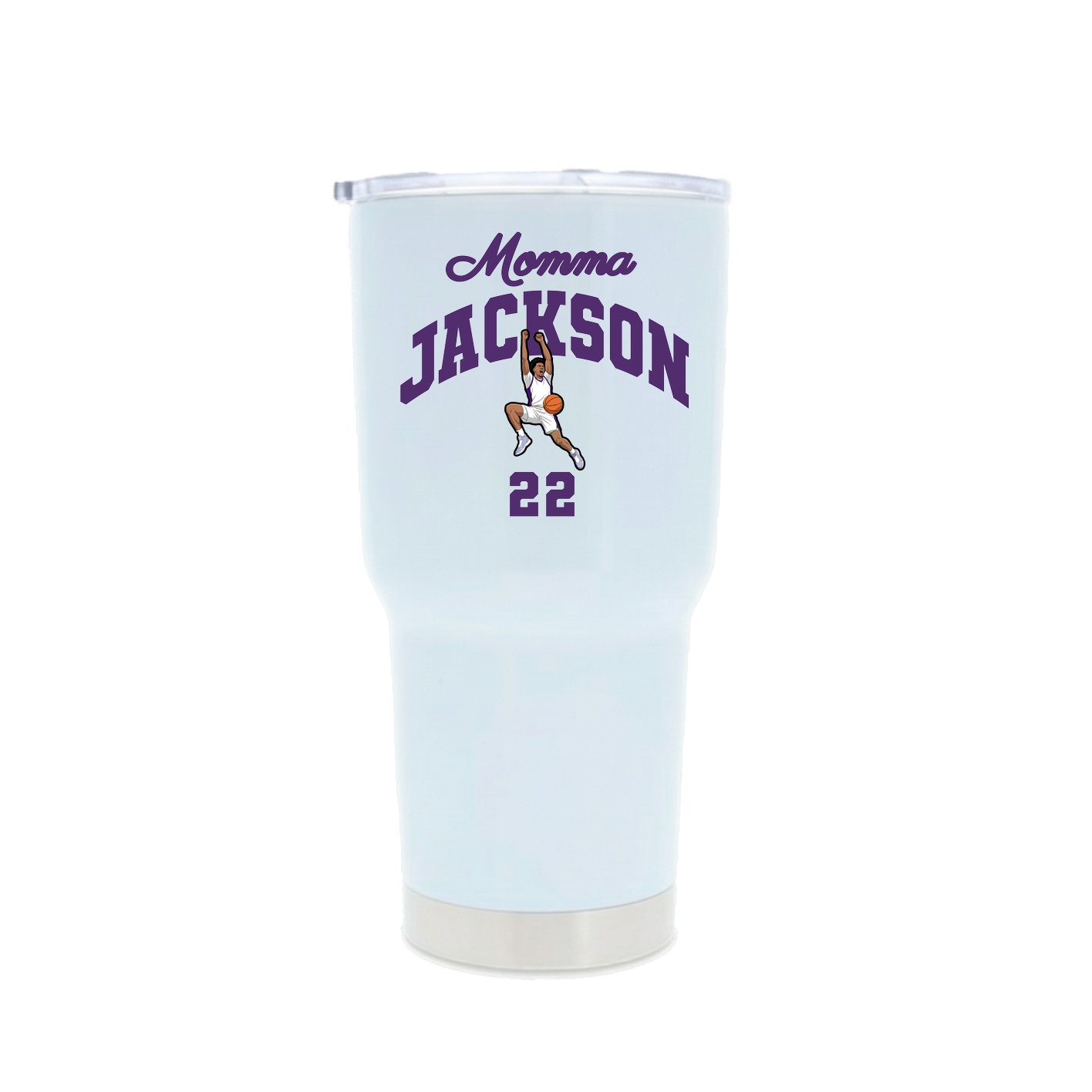 30oz Stainless Steel Tumbler — Mothers Day Arch in White