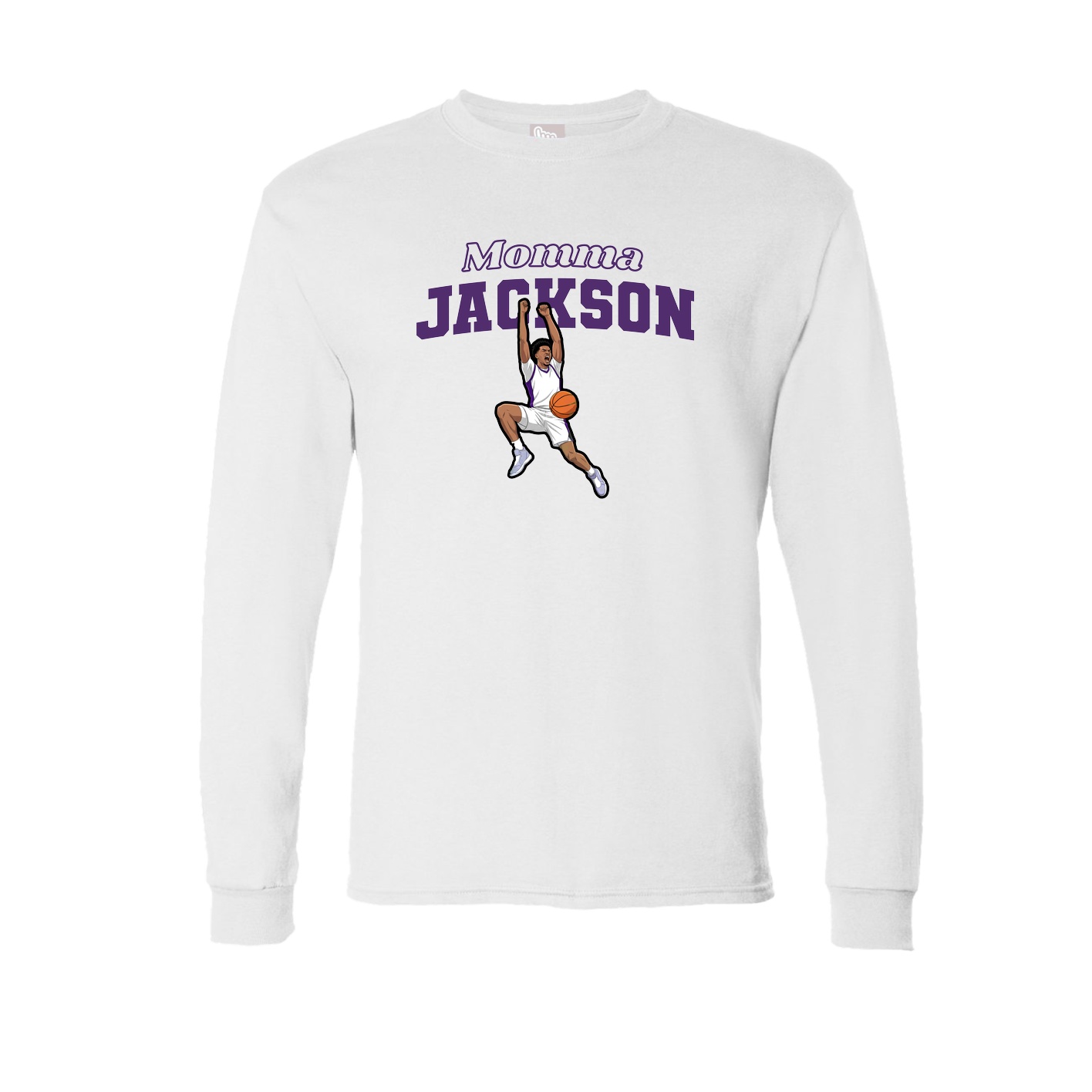 Long Sleeve Tee — Mothers Day Block in White