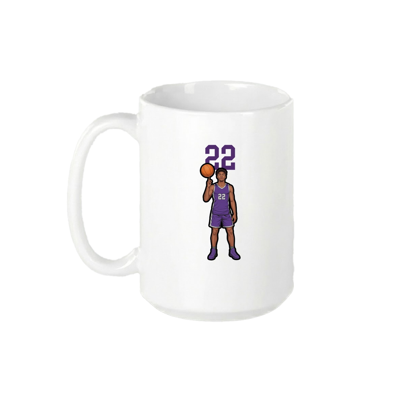 15oz Coffee Mug — Number Top in White