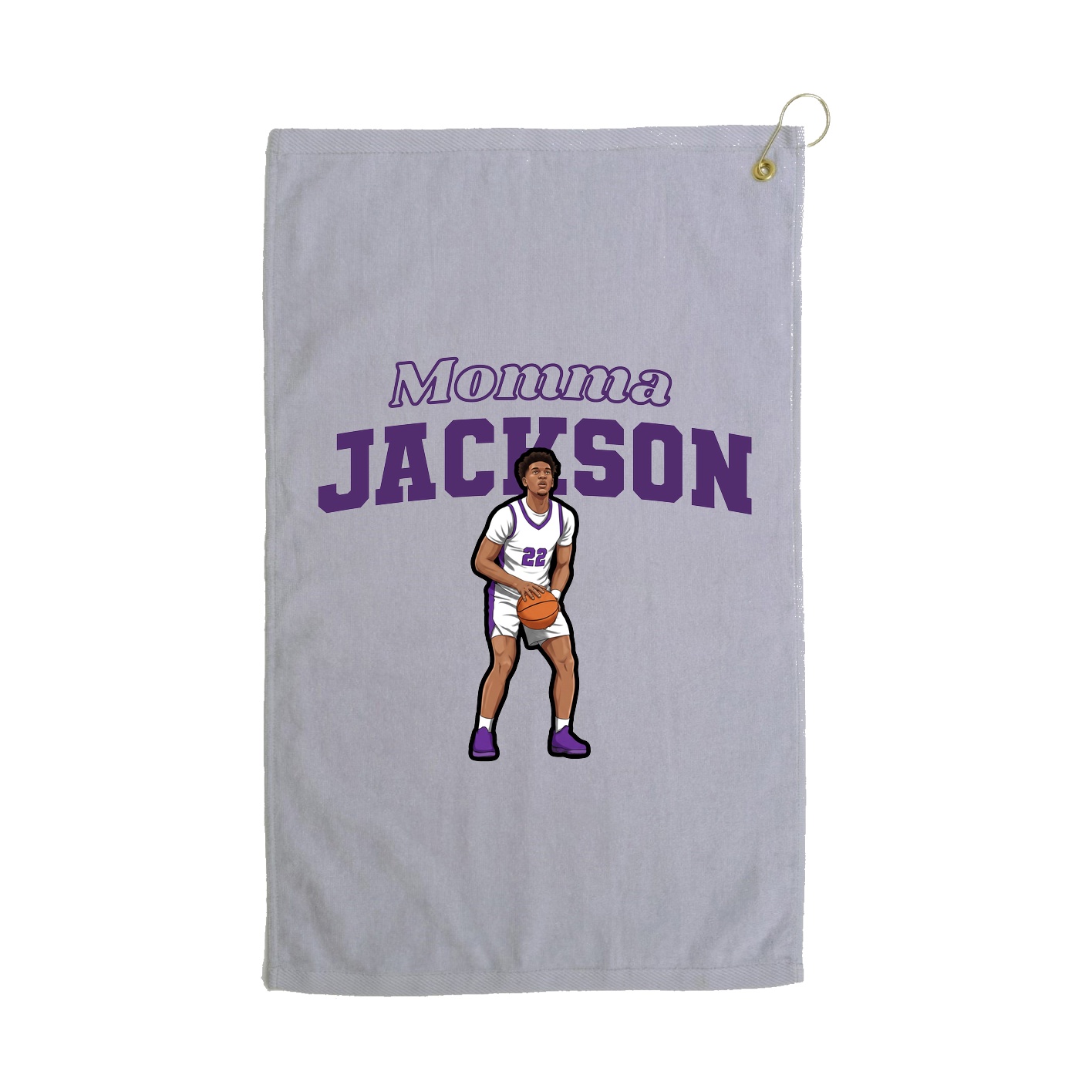 Golf Towel — Mothers Day Block in Grey