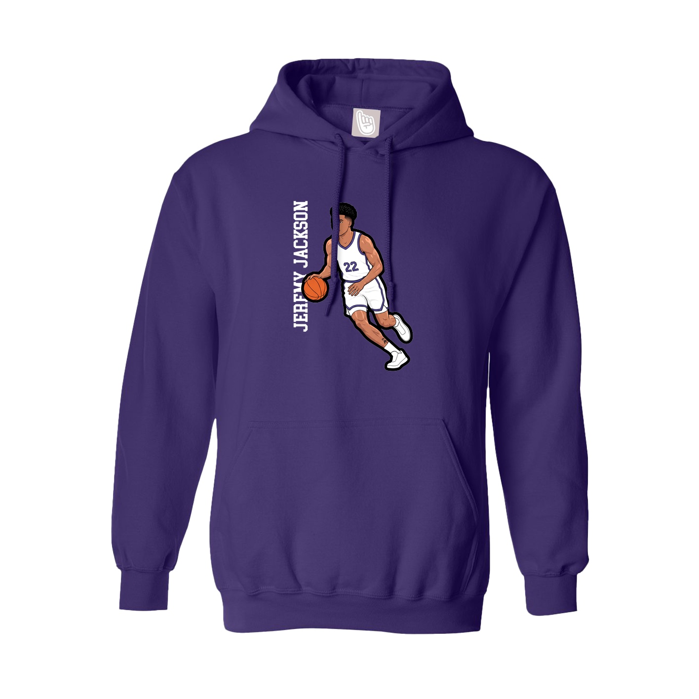 Hoodie — Name Vertical in Purple