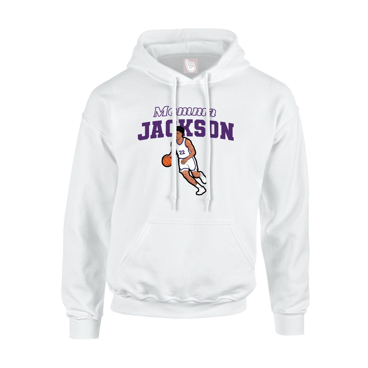 Youth Hoodie — Mothers Day Block in White