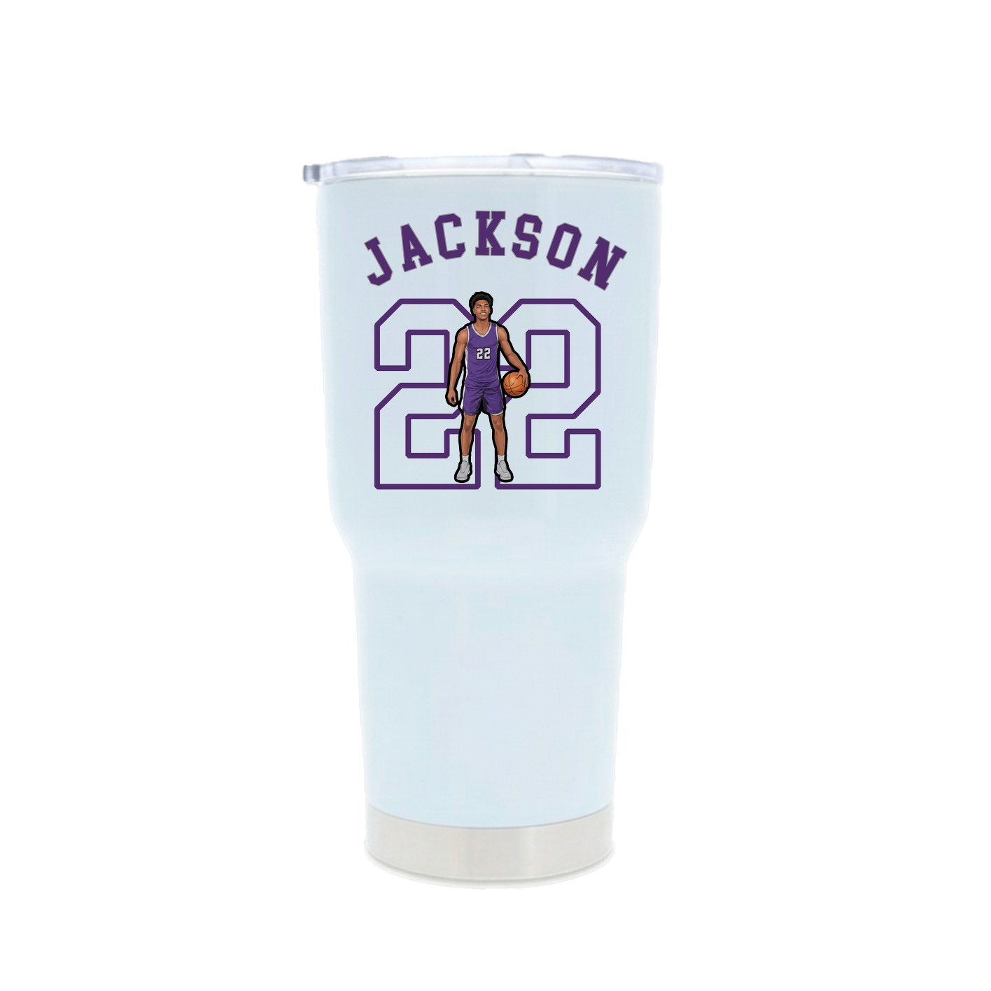 30oz Stainless Steel Tumbler — Shirsey Arch in White