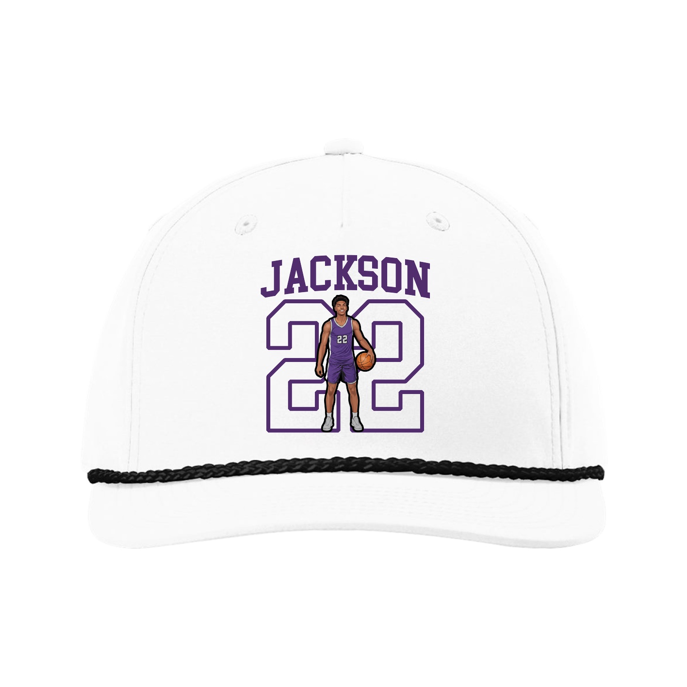 Five-Panel Classic Rope Cap — Shirsey in White