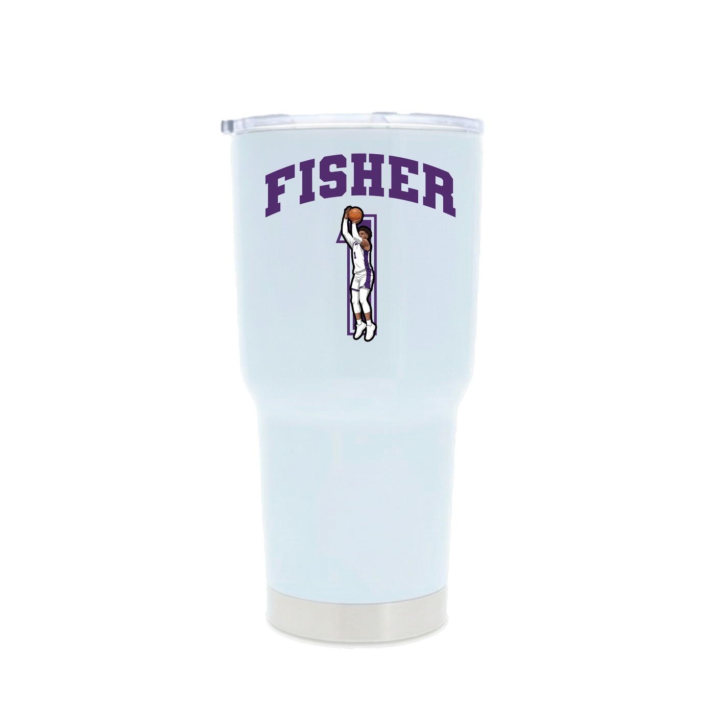 30oz Stainless Steel Tumbler — Number in White