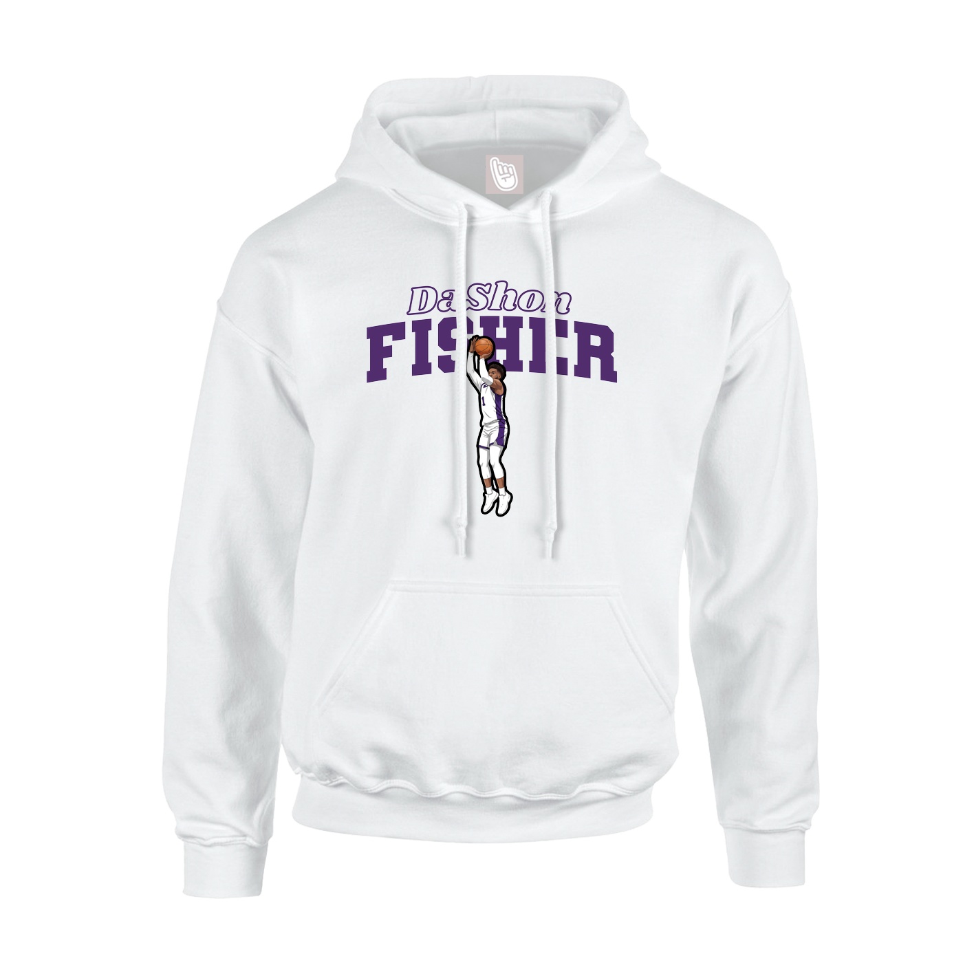 Hoodie — Name Arch in White