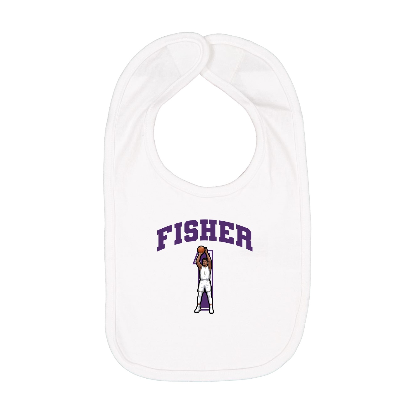 Infant Bib — Number in White