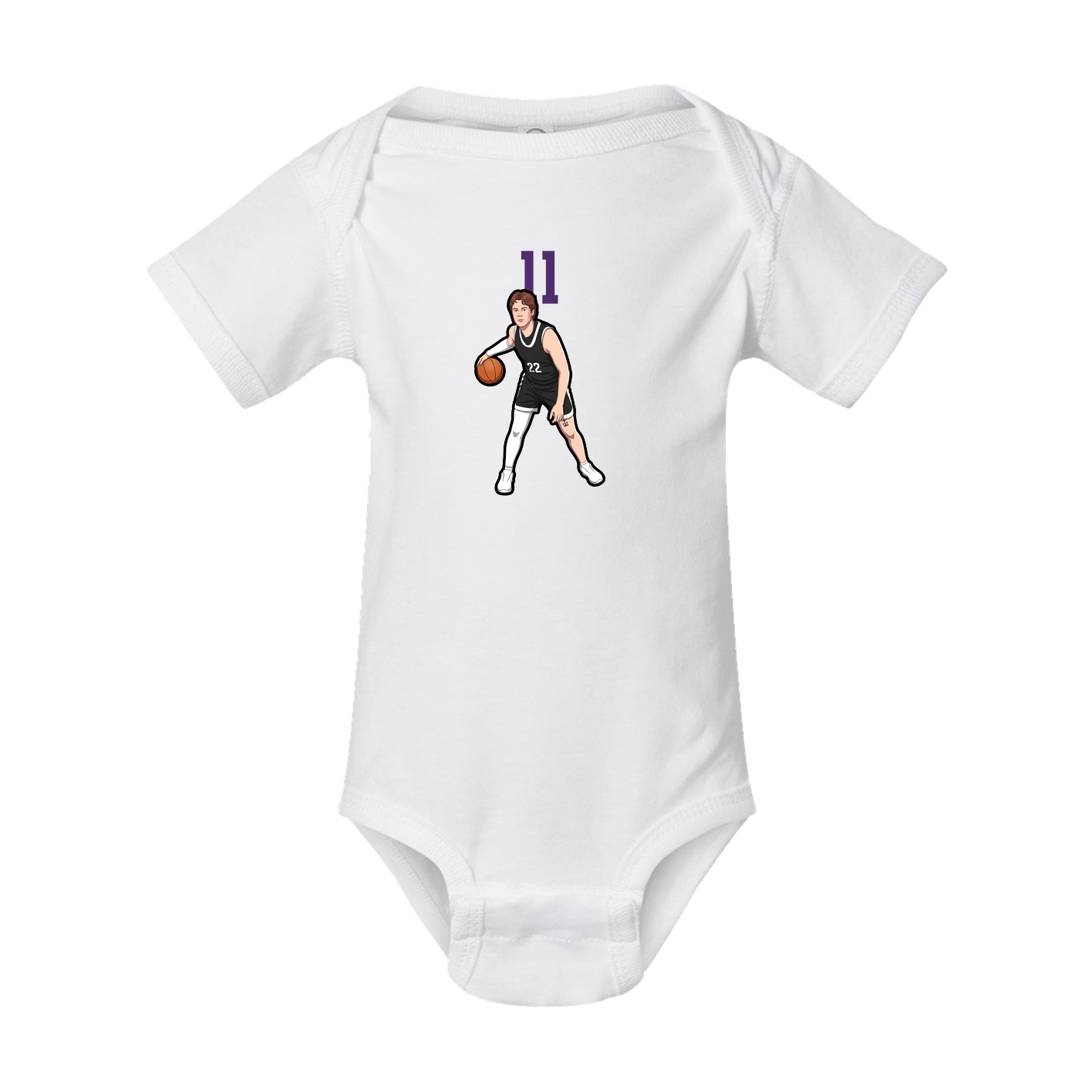 Baby Onesie — Number Top in White