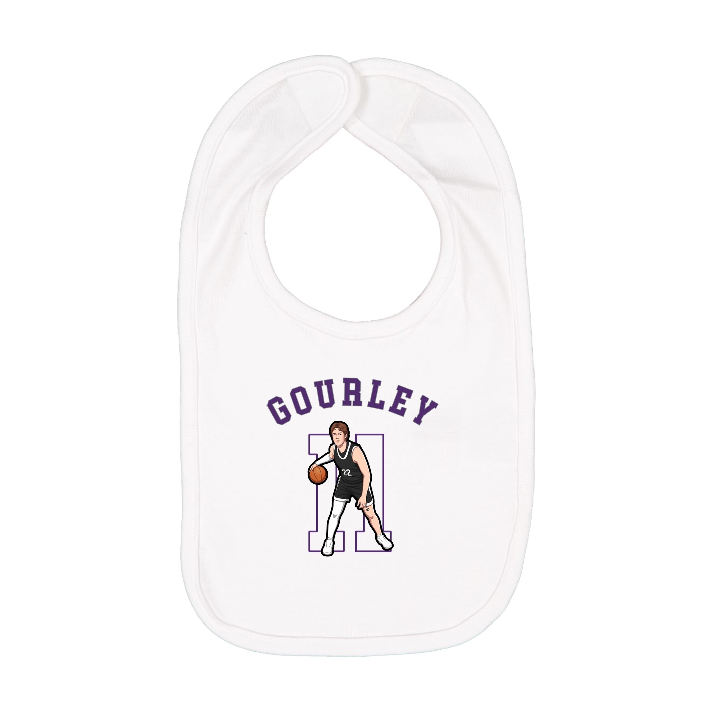 Infant Bib — Shirsey Arch in White