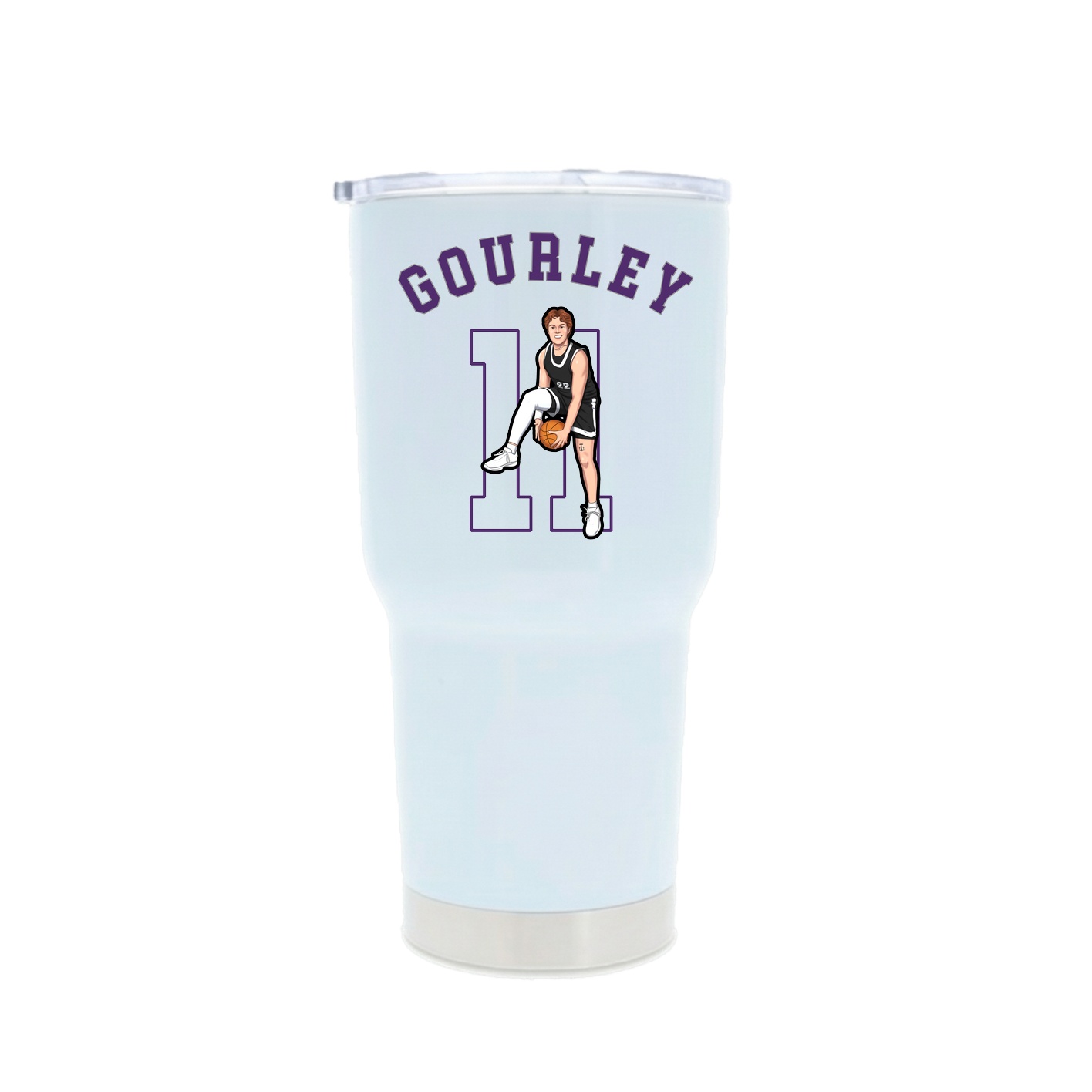30oz Stainless Steel Tumbler — Shirsey Arch in White