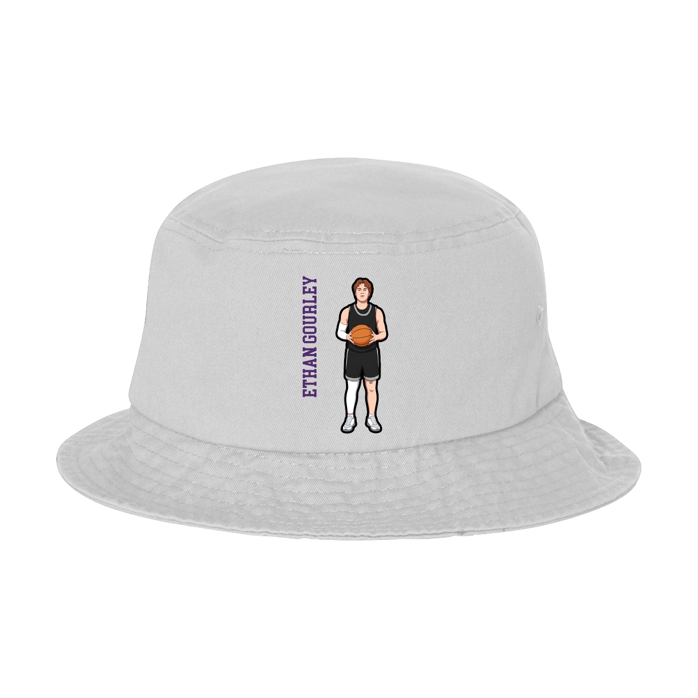 Bucket Cap — Name Vertical in White