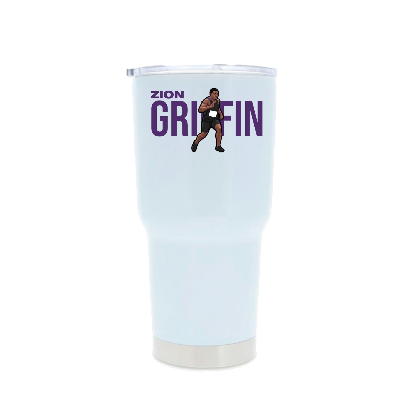 30oz Stainless Steel Tumbler — Player Name in White