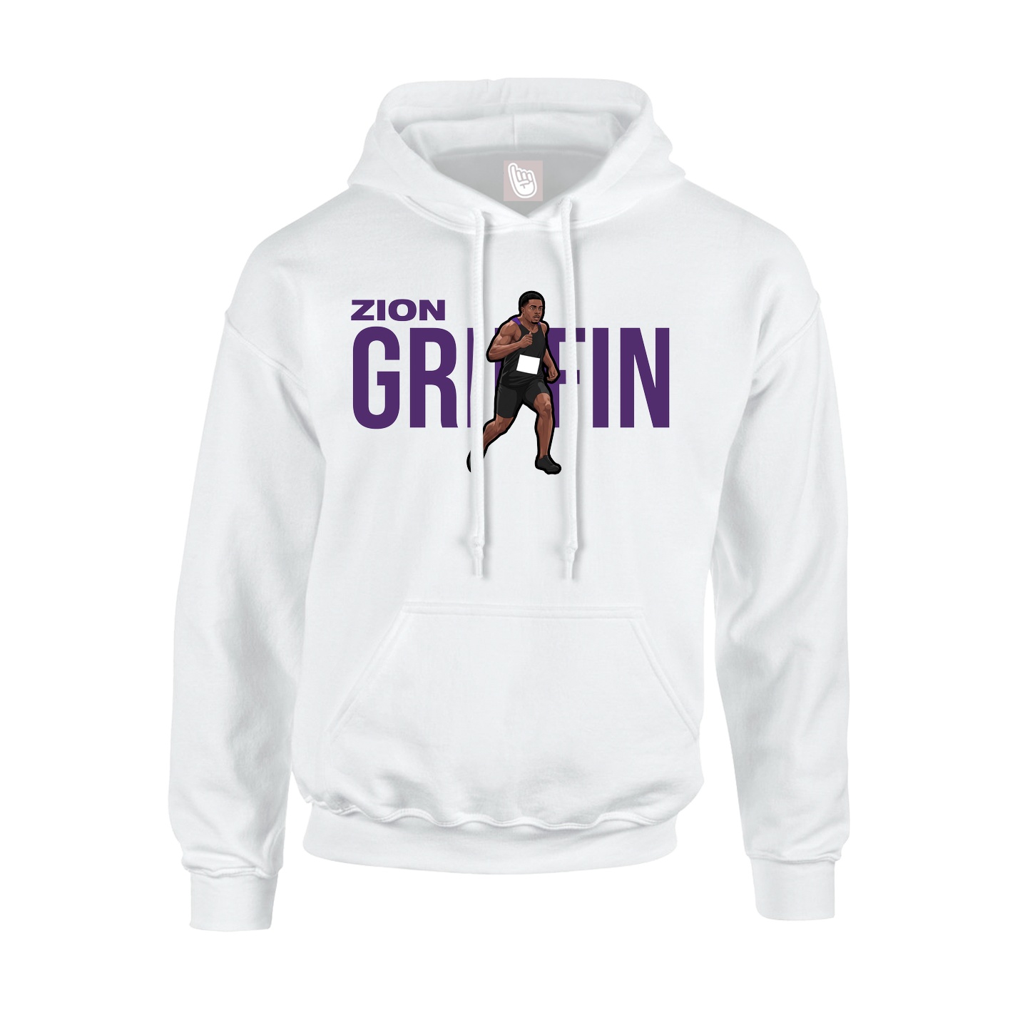 Youth Hoodie — Player Name in White