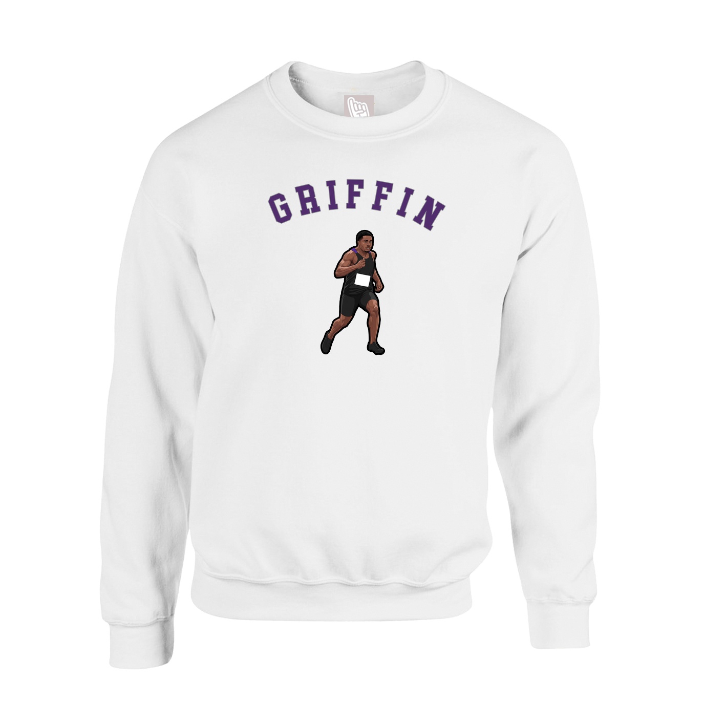 Fleece Crew — Shirsey Arch in White