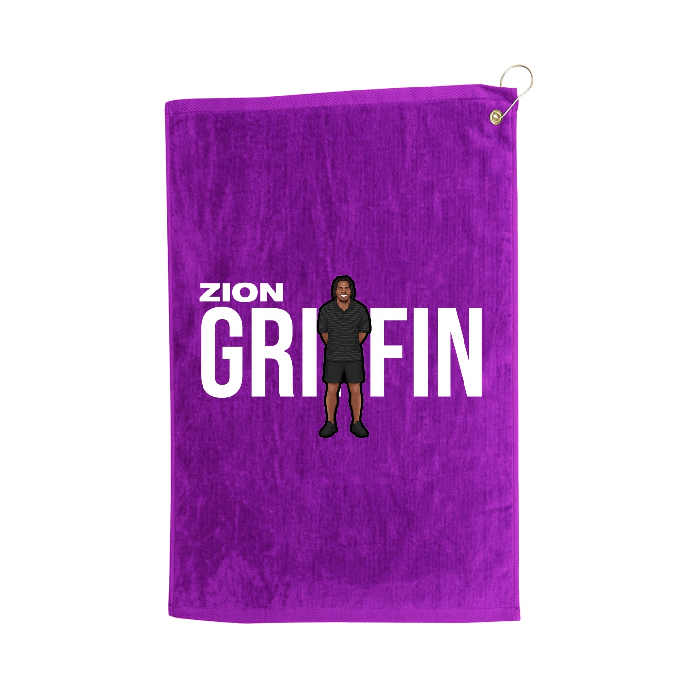Golf Towel — Player Name in Purple