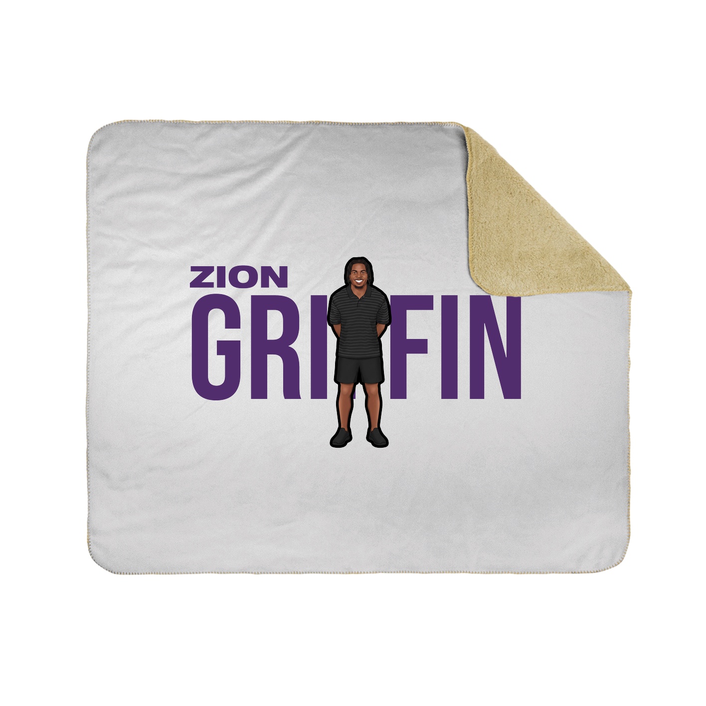 Throw Blanket — Player Name in White