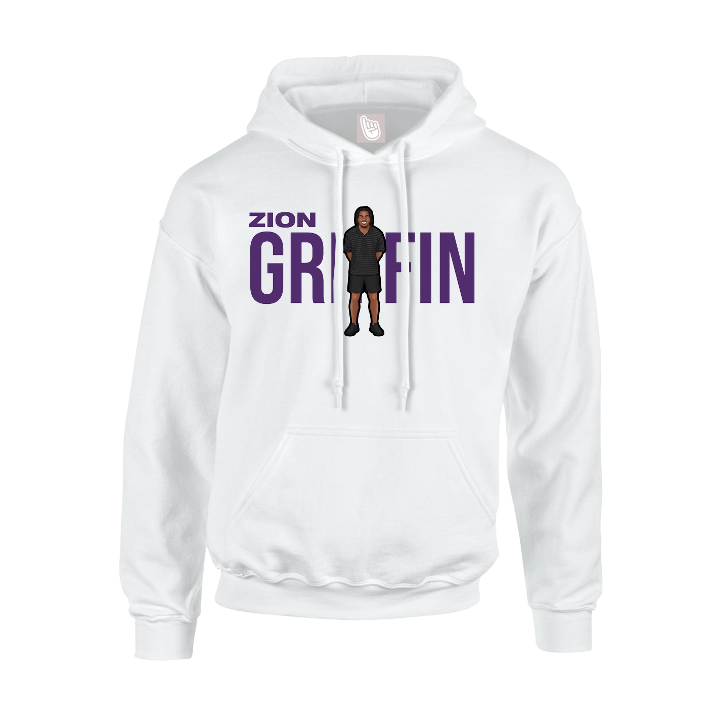 Youth Hoodie — Player Name in White