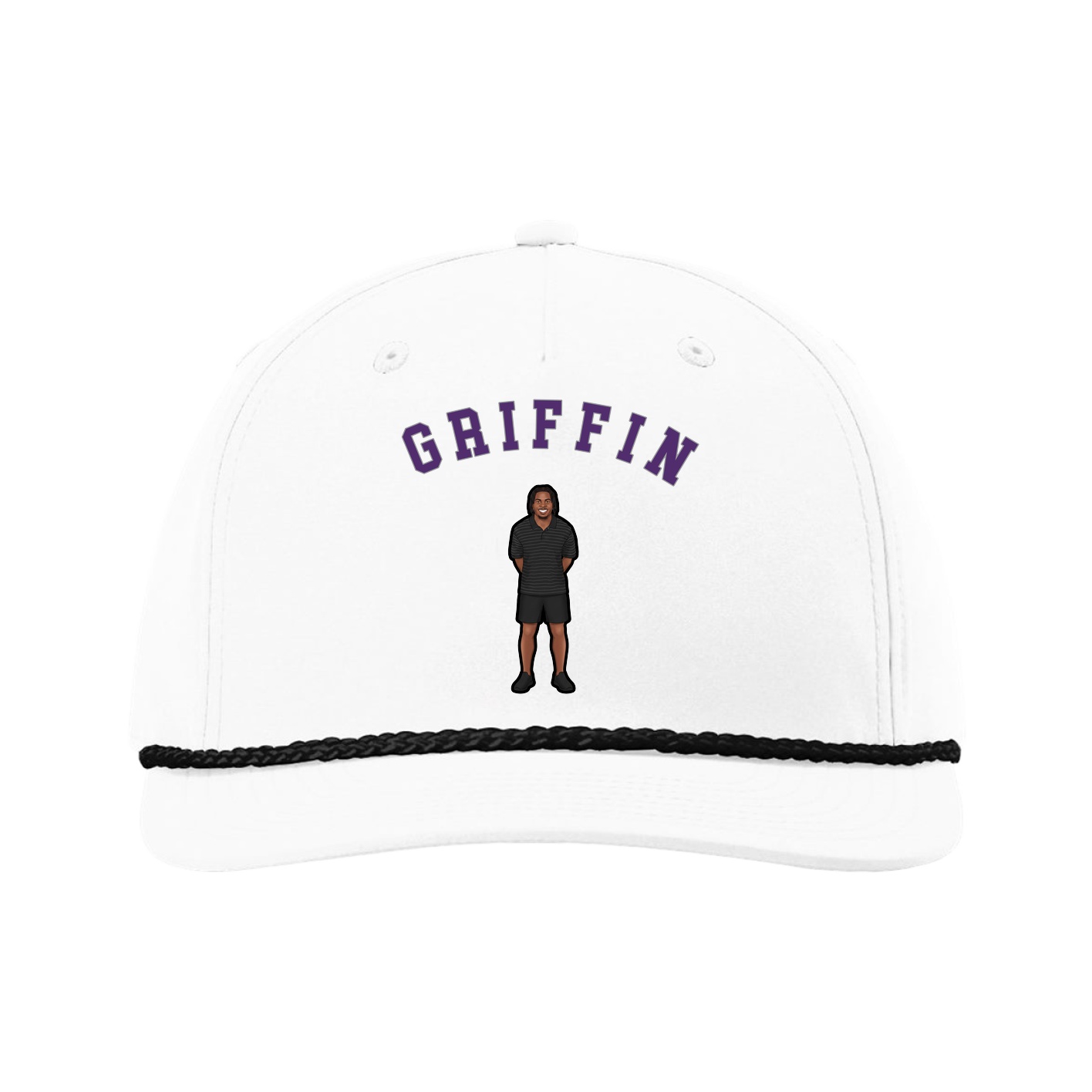 Five-Panel Classic Rope Cap — Shirsey Arch in White