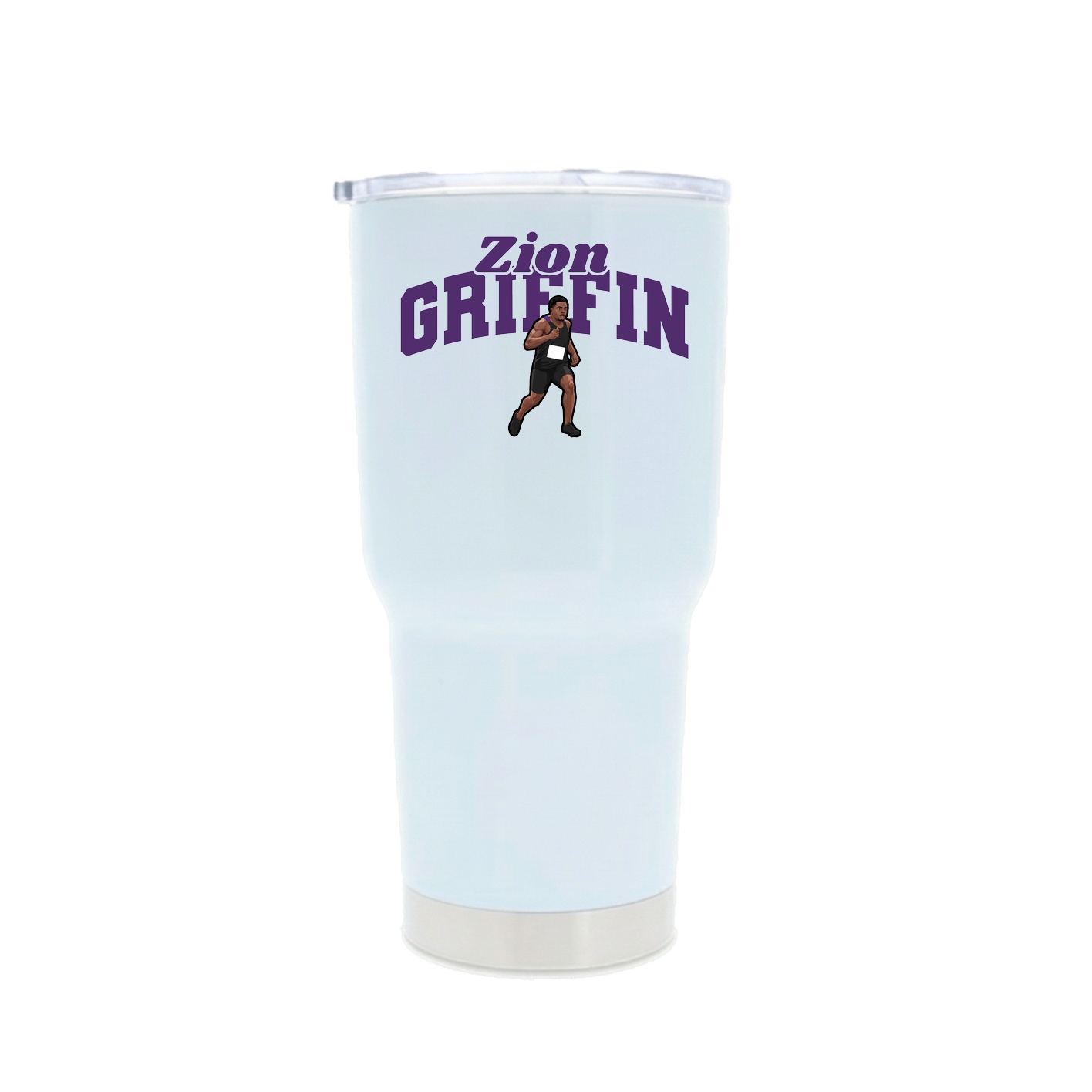 30oz Stainless Steel Tumbler — Signature Arch in White