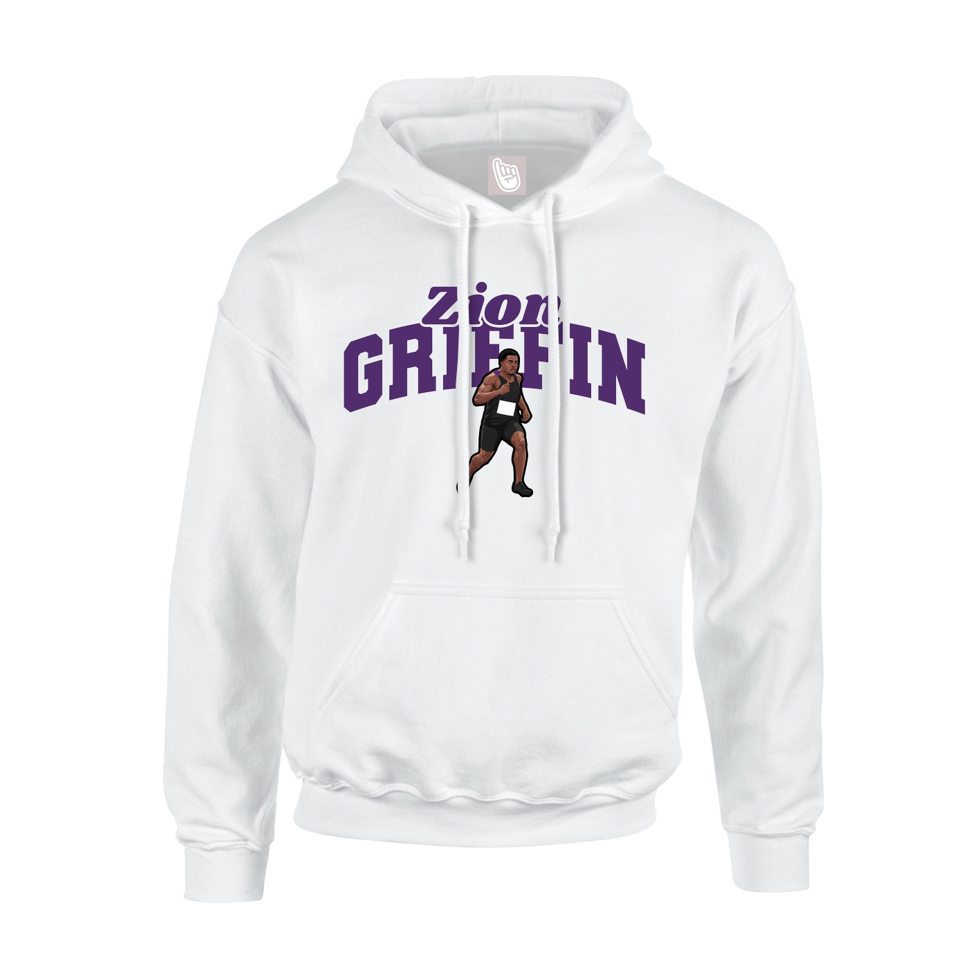 Hoodie — Signature Arch in White