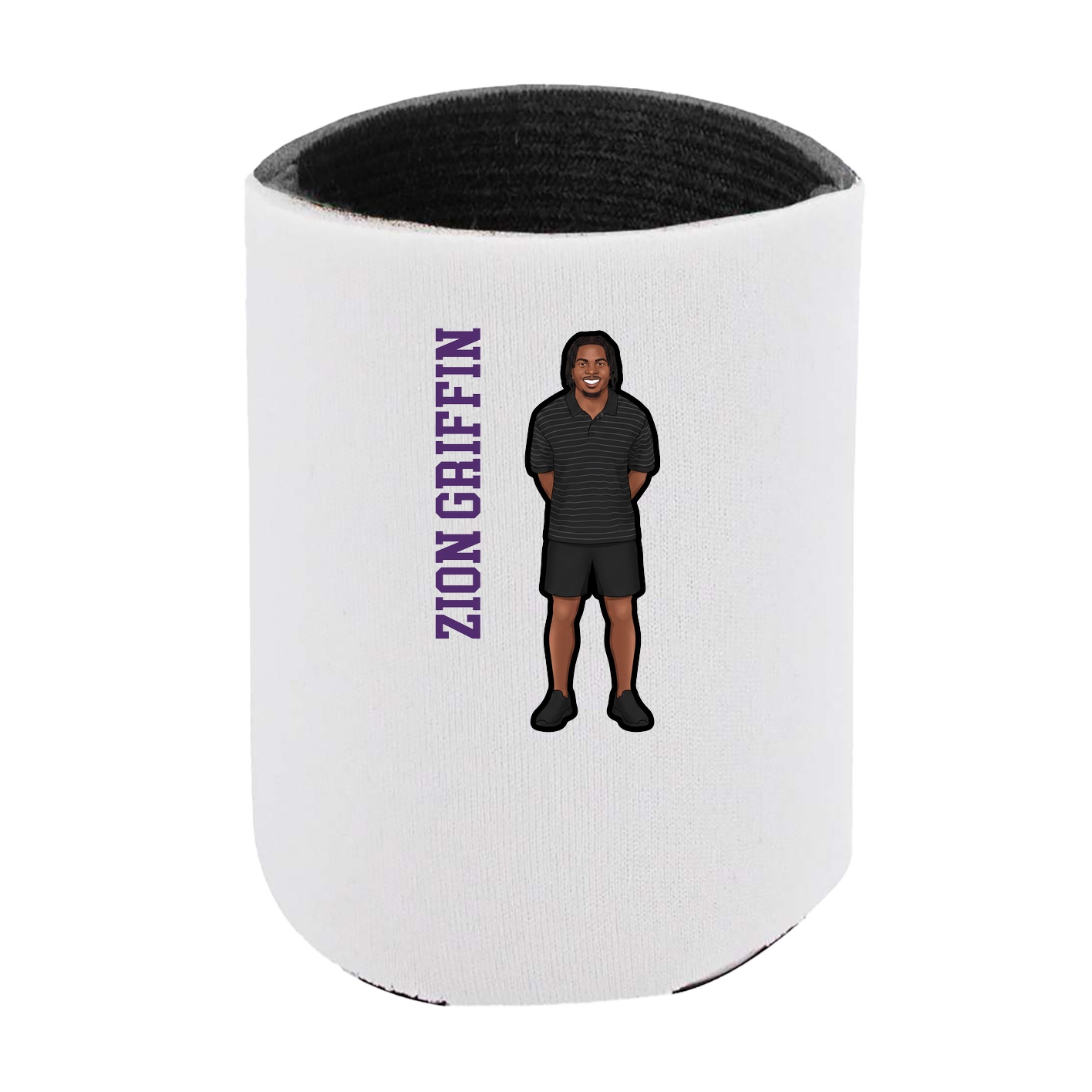 Can Holder — Name Vertical in White