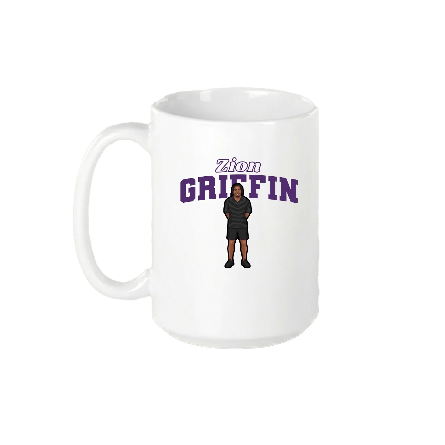 15oz Coffee Mug — Name Arch in White