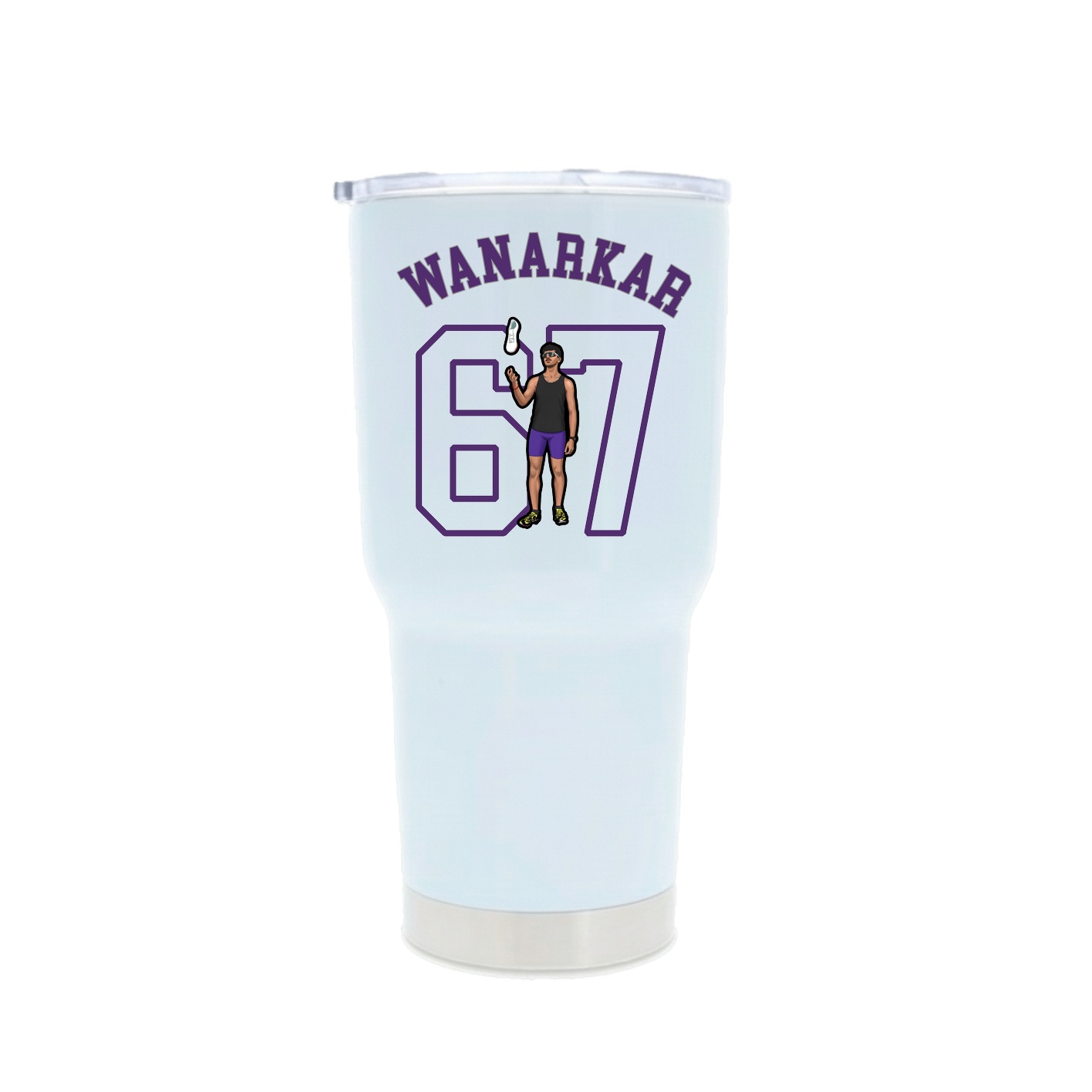 30oz Stainless Steel Tumbler — Shirsey Arch in White