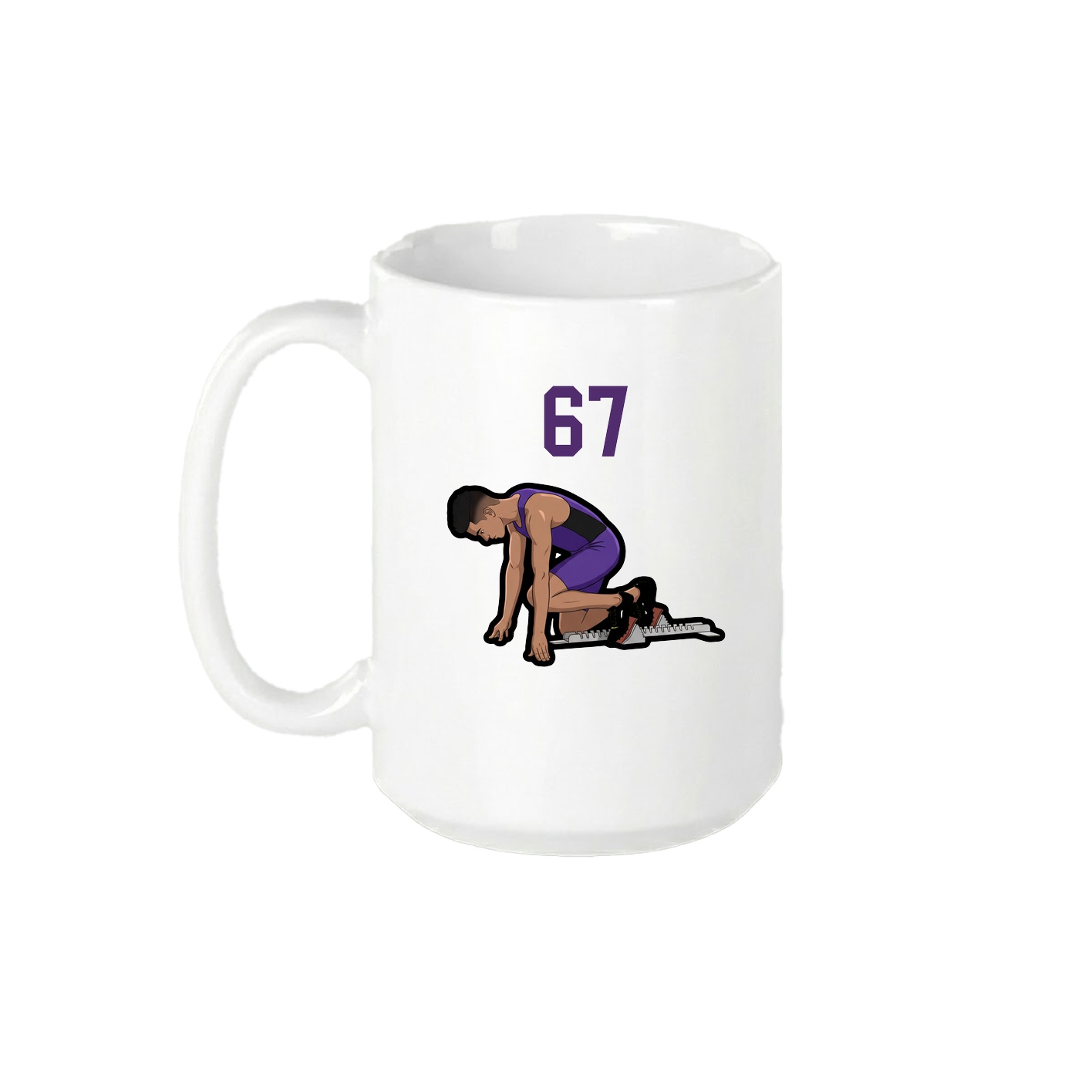 15oz Coffee Mug — Number Top in White