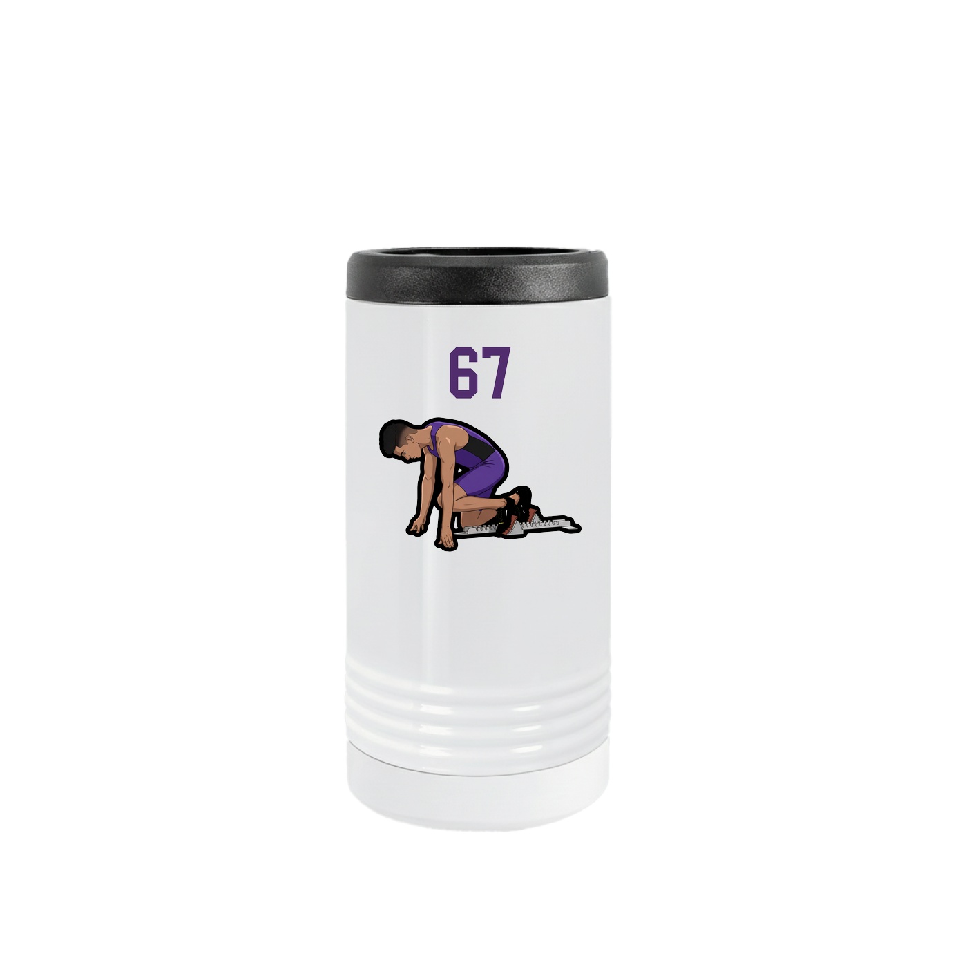 Slim Beverage Holder — Number Top in White