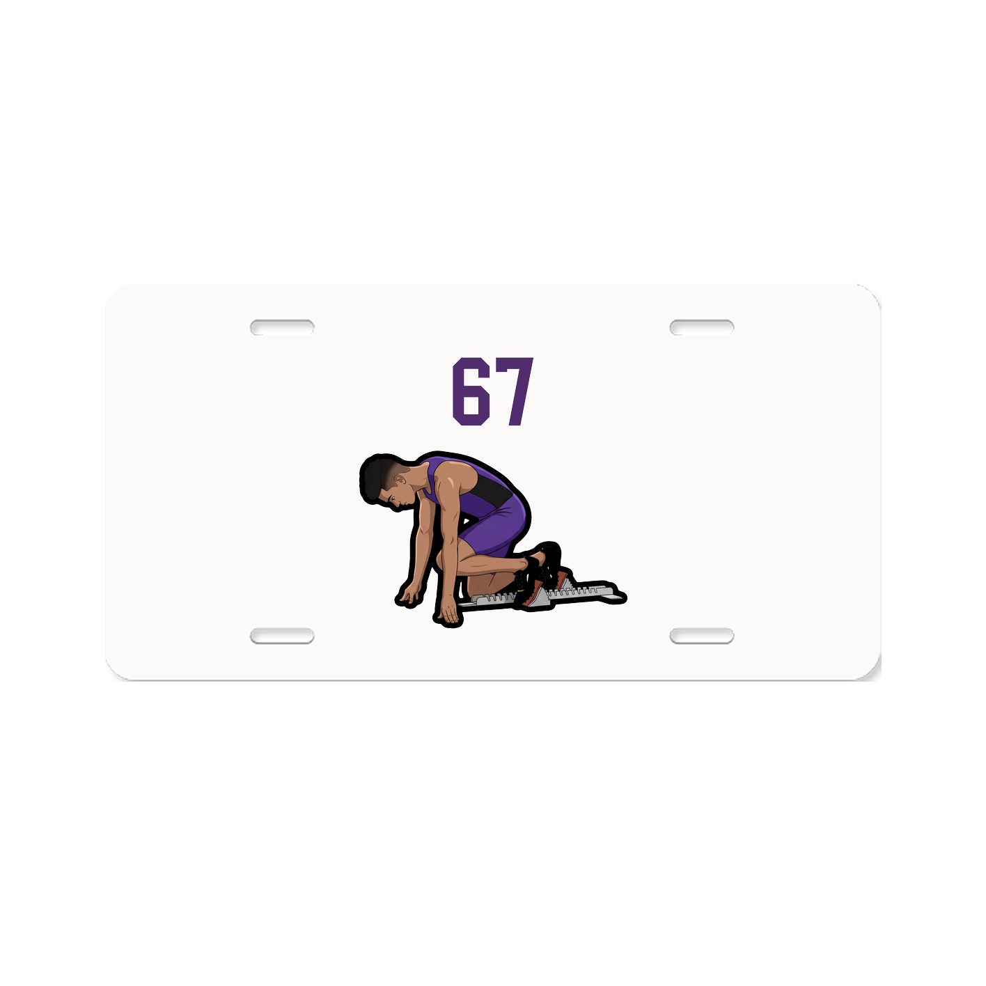 License Plate — Number Top in Classic