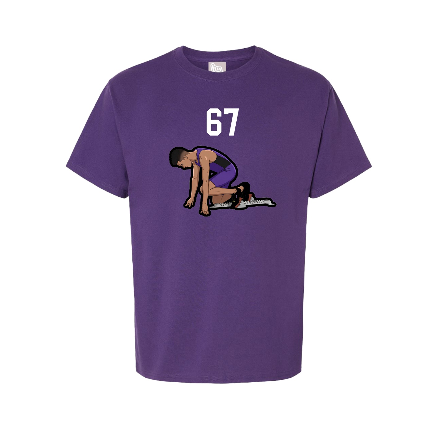 Youth Tee — Number Top in Purple