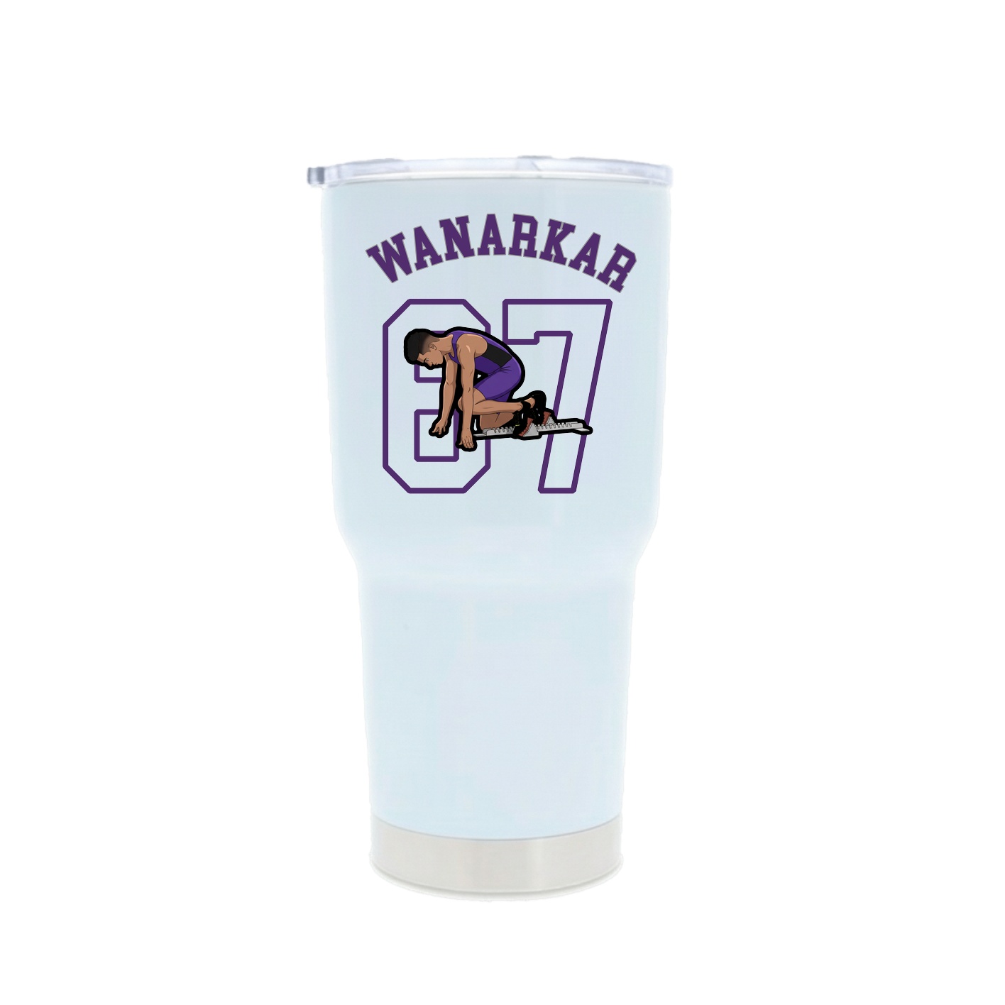 30oz Stainless Steel Tumbler — Shirsey Arch in White