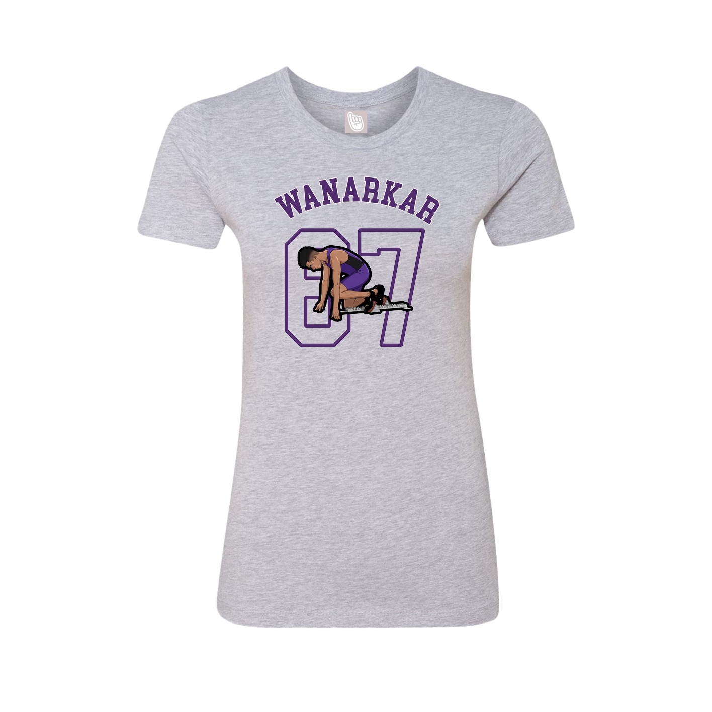 Fitted Women's Tee — Shirsey Arch in Grey