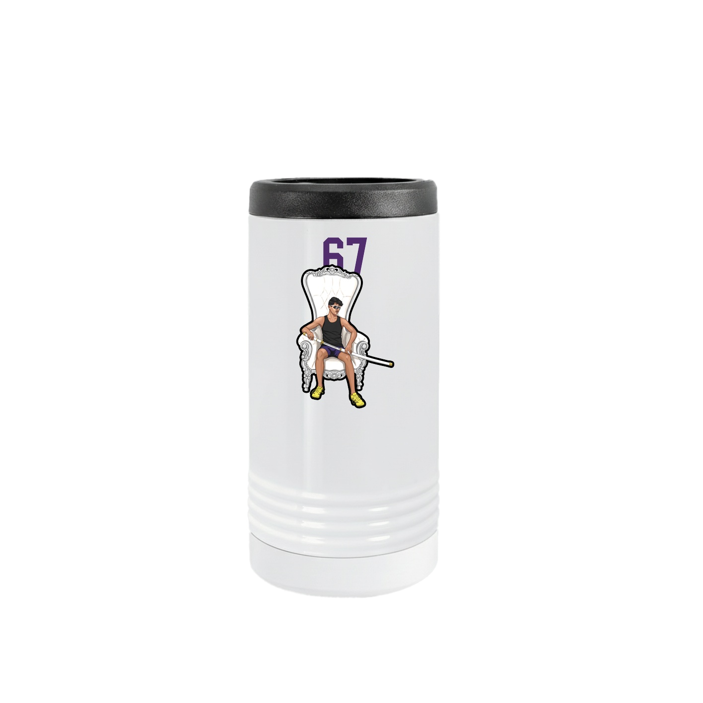 Slim Beverage Holder — Number Top in White