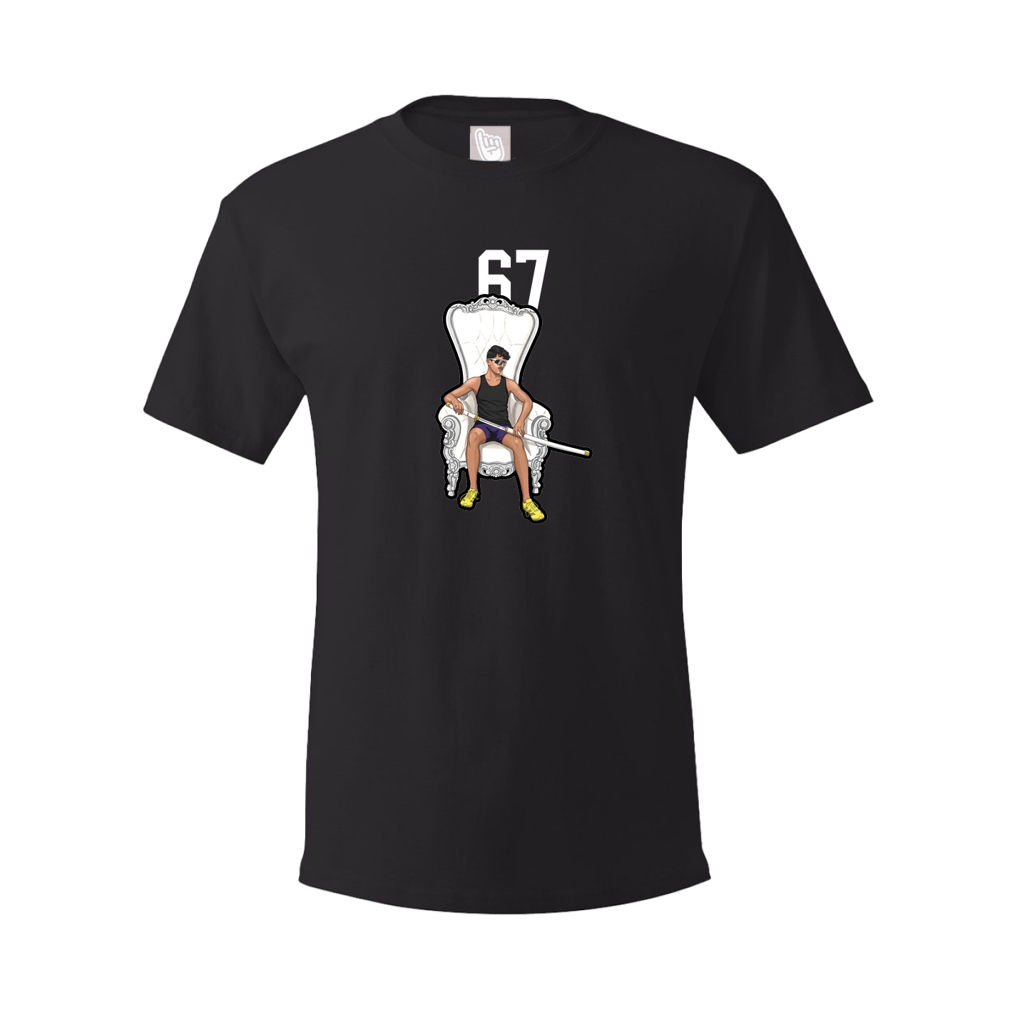 Youth Tee — Number Top in Black