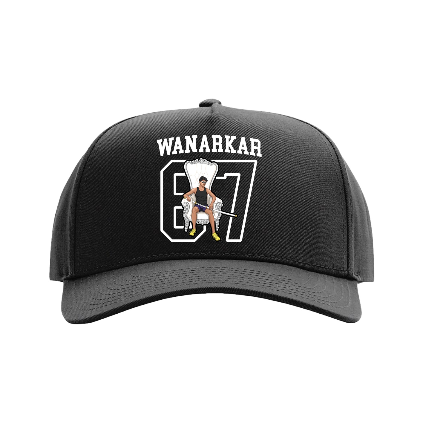 Full Fabric Five-Panel Champ Cap — Shirsey in Black