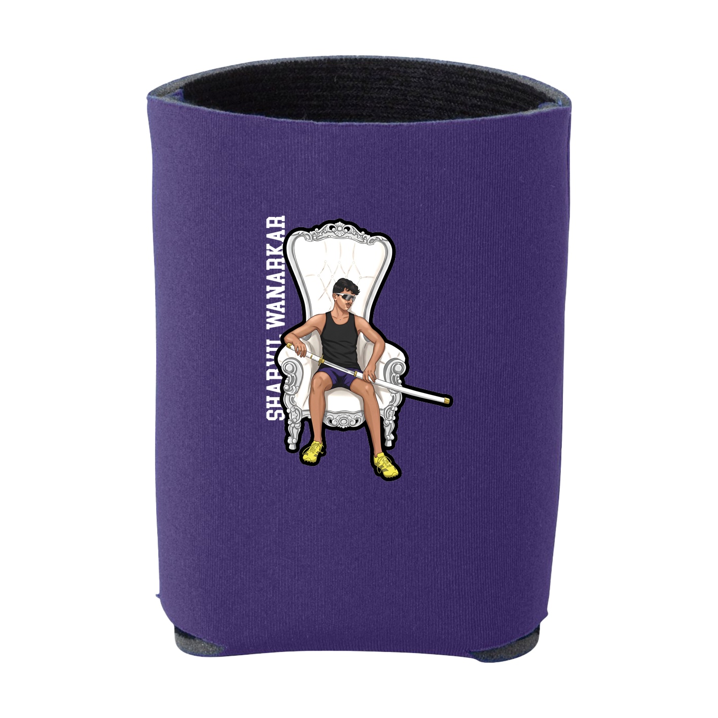 Can Holder — Name Vertical in Purple