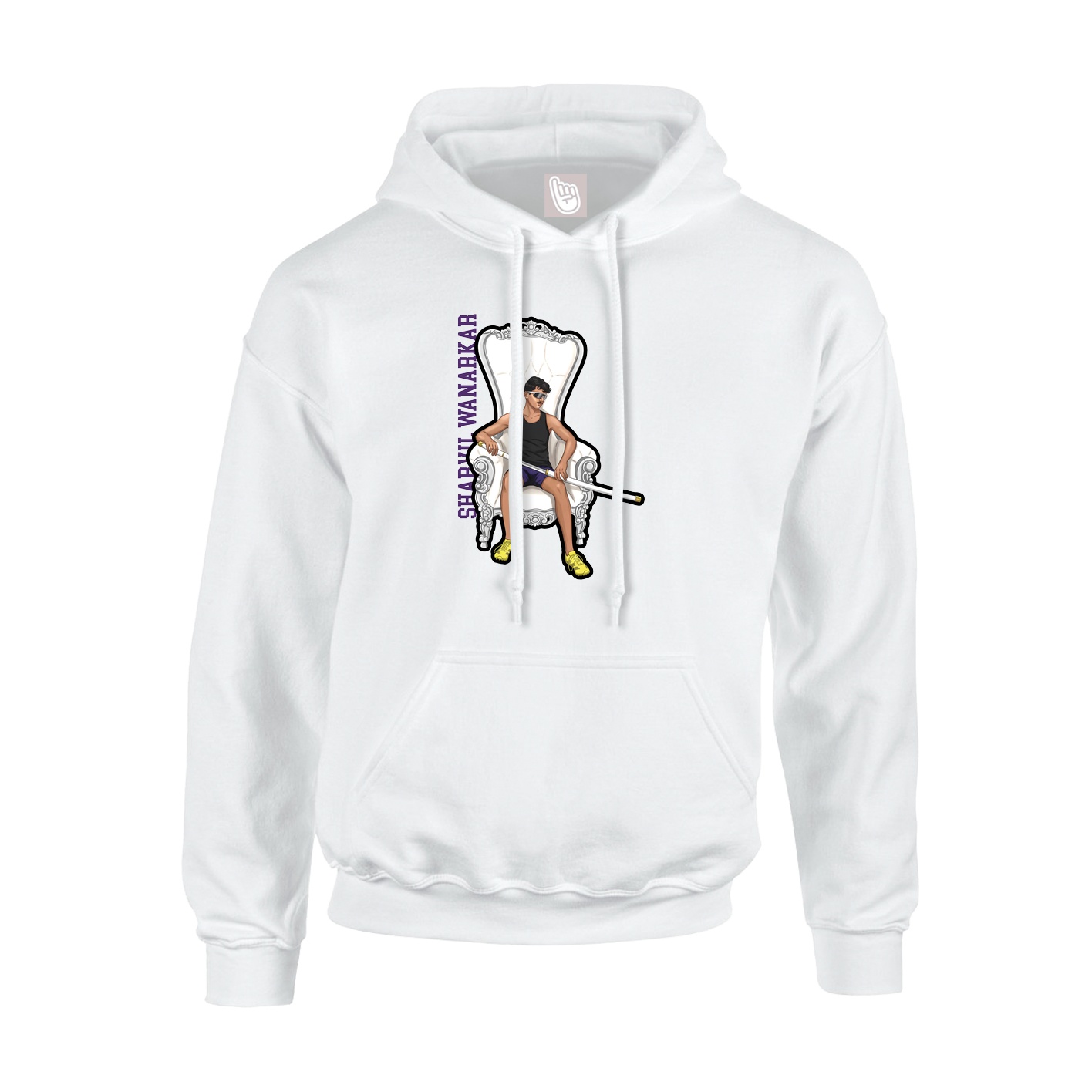 Hoodie — Name Vertical in White