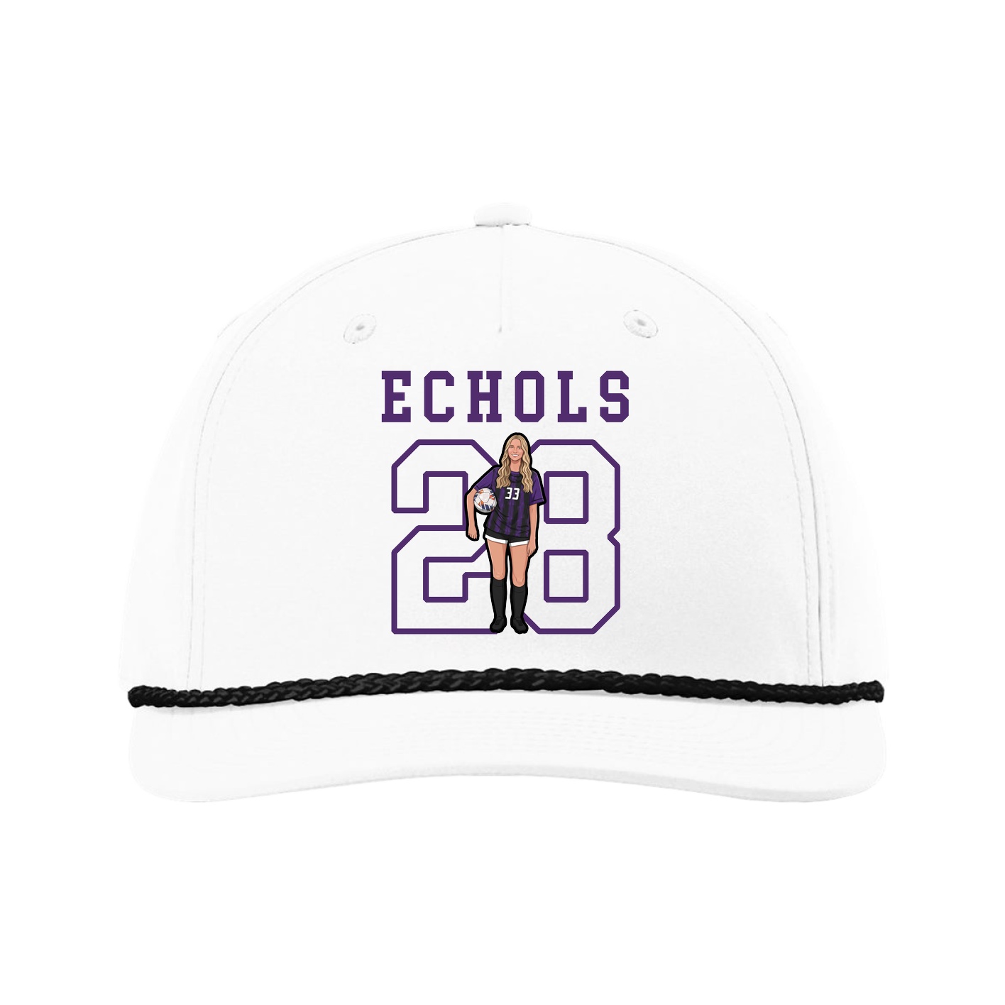 Five-Panel Classic Rope Cap — Shirsey in White