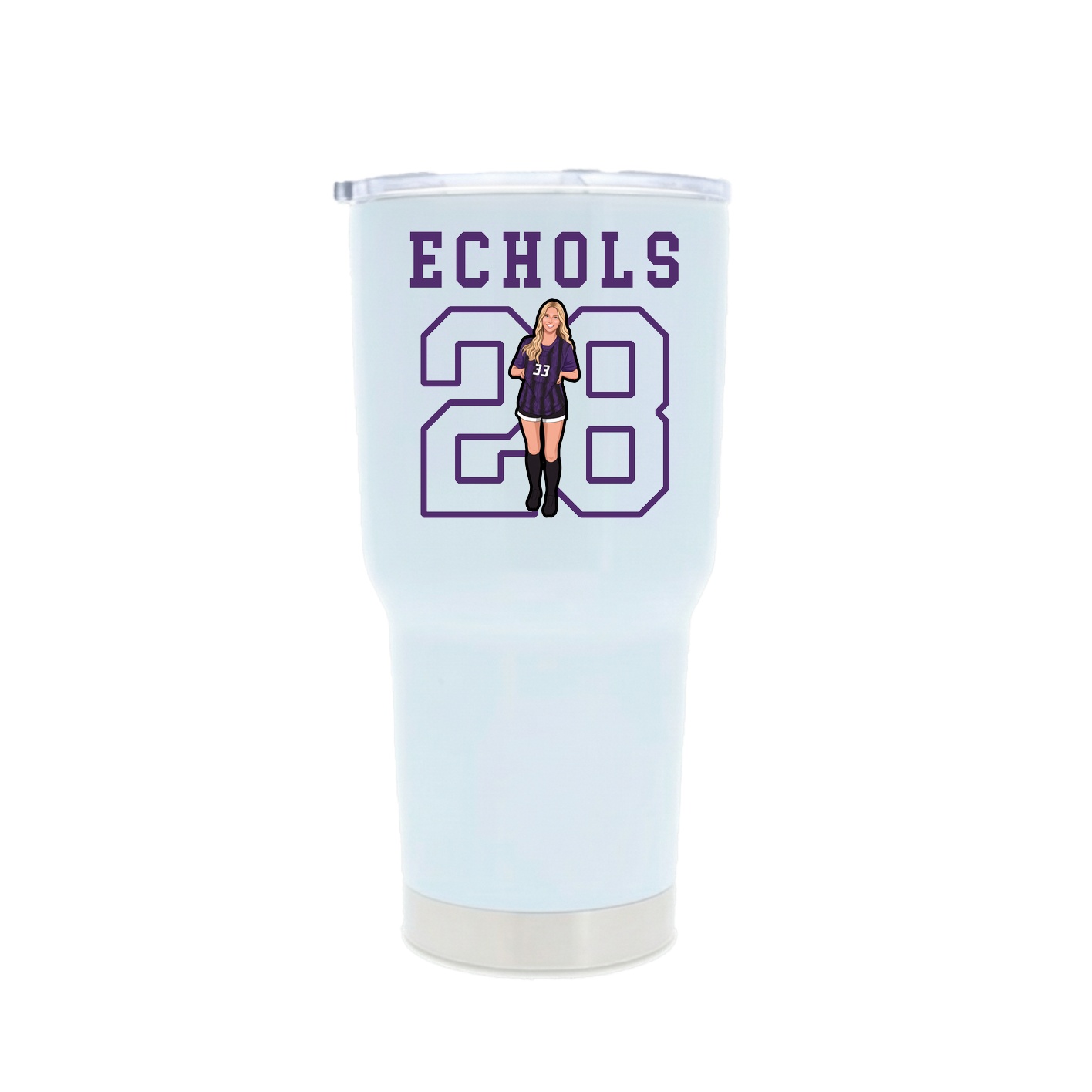 30oz Stainless Steel Tumbler — Shirsey in White
