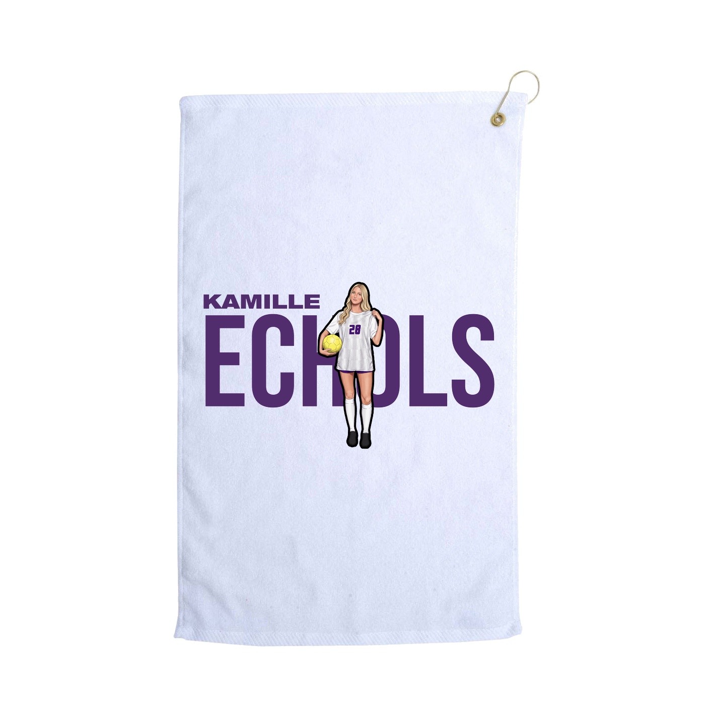 Golf Towel — Player Name in White