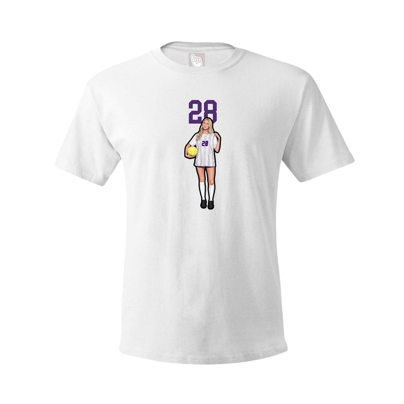 Tee — Number Top in White