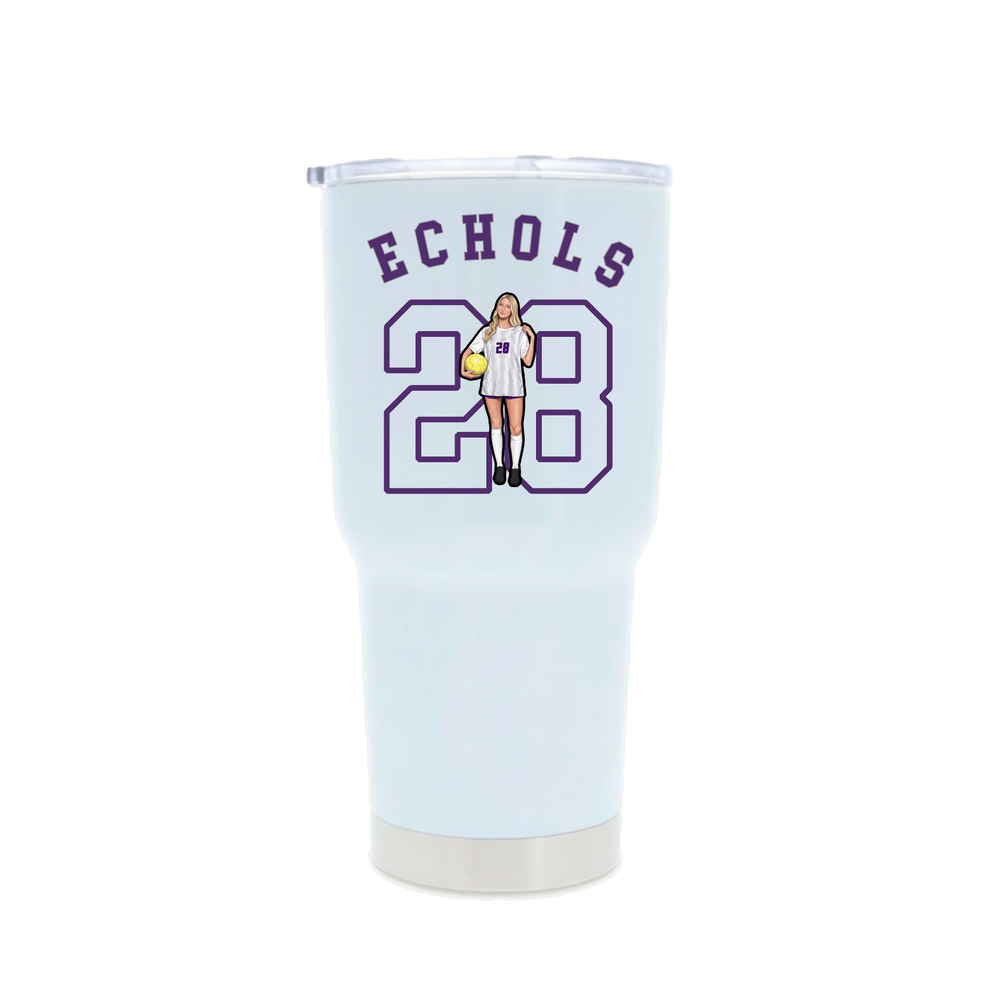 30oz Stainless Steel Tumbler — Shirsey Arch in White